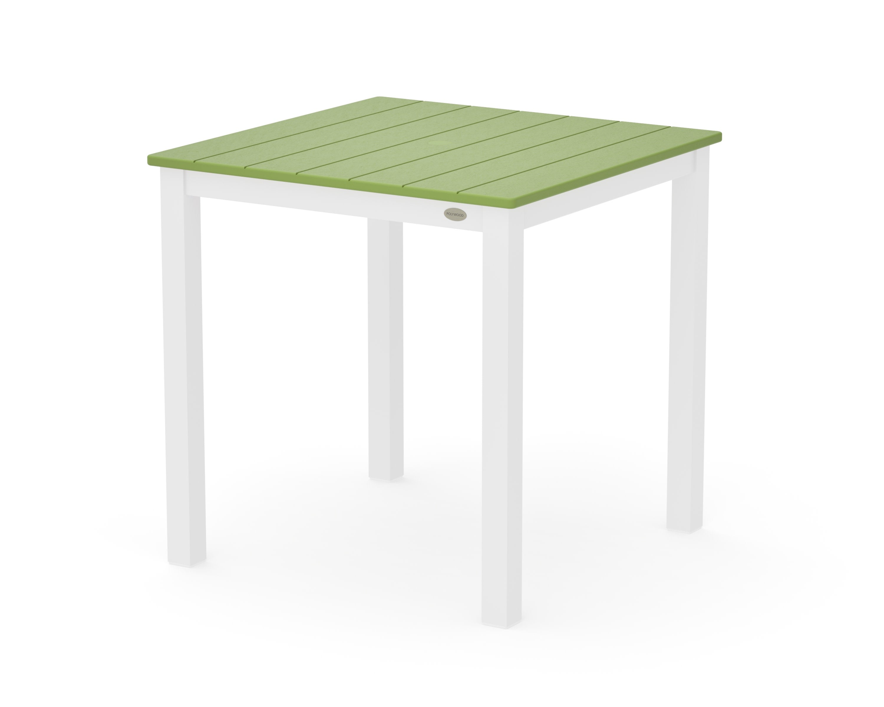 Main Street 30 x 30 Dining Table in White / Lime
