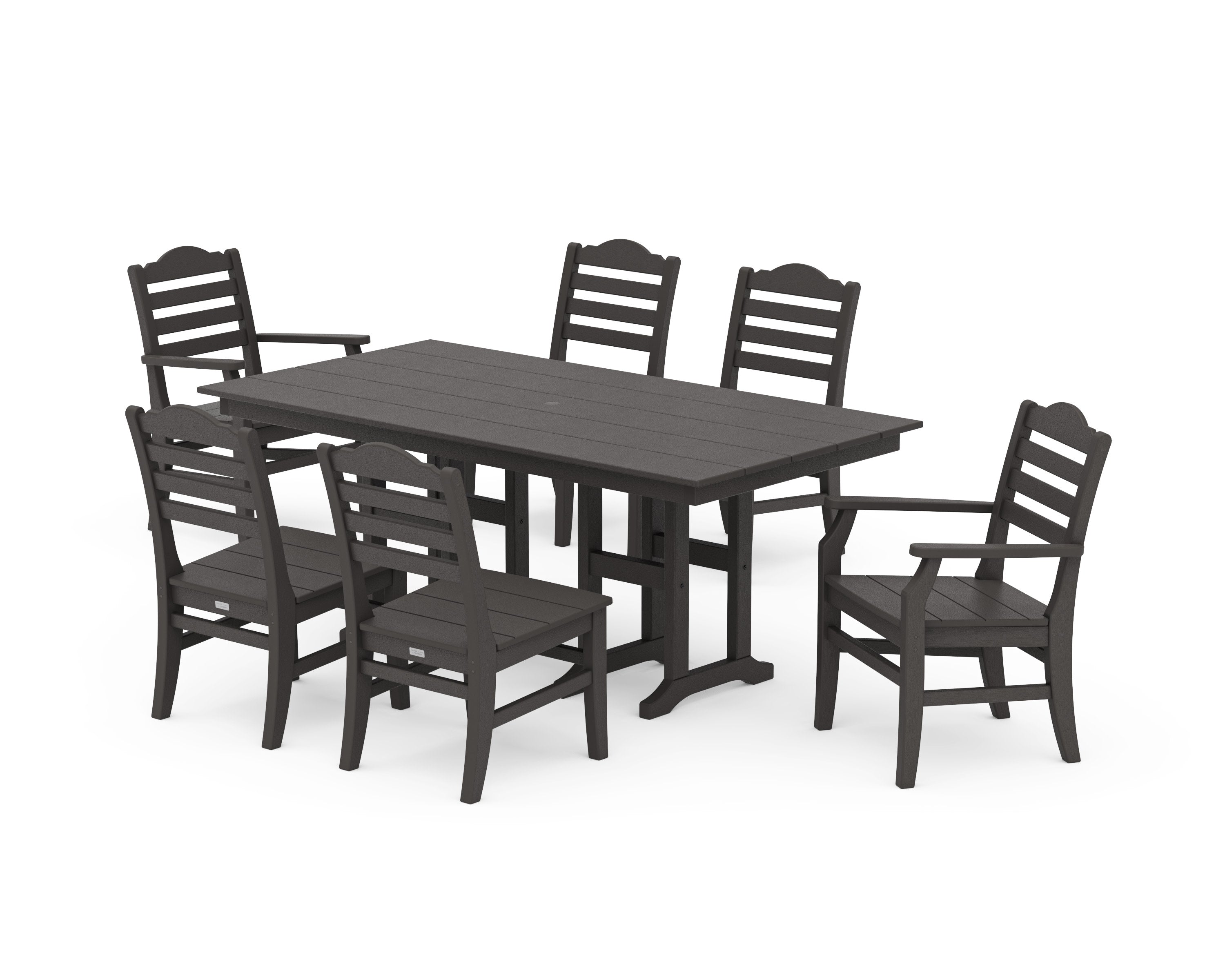 Savannah 7-Piece Farmhouse Dining Set in Vintage Coffee
