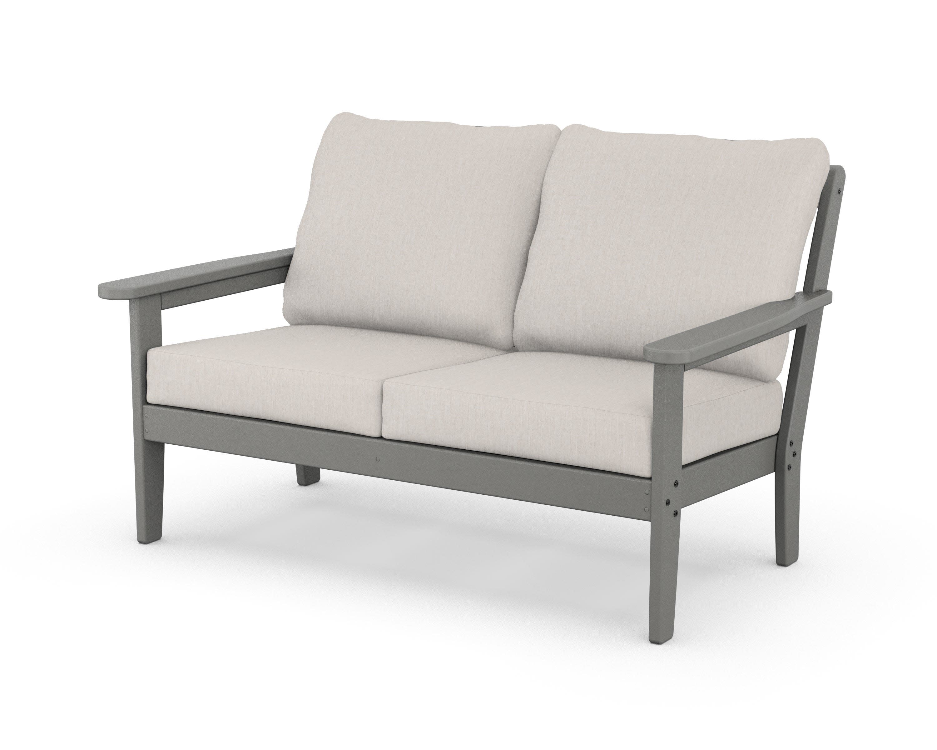 Cottage Deep Seating Loveseat in Slate Grey / Cast Ash