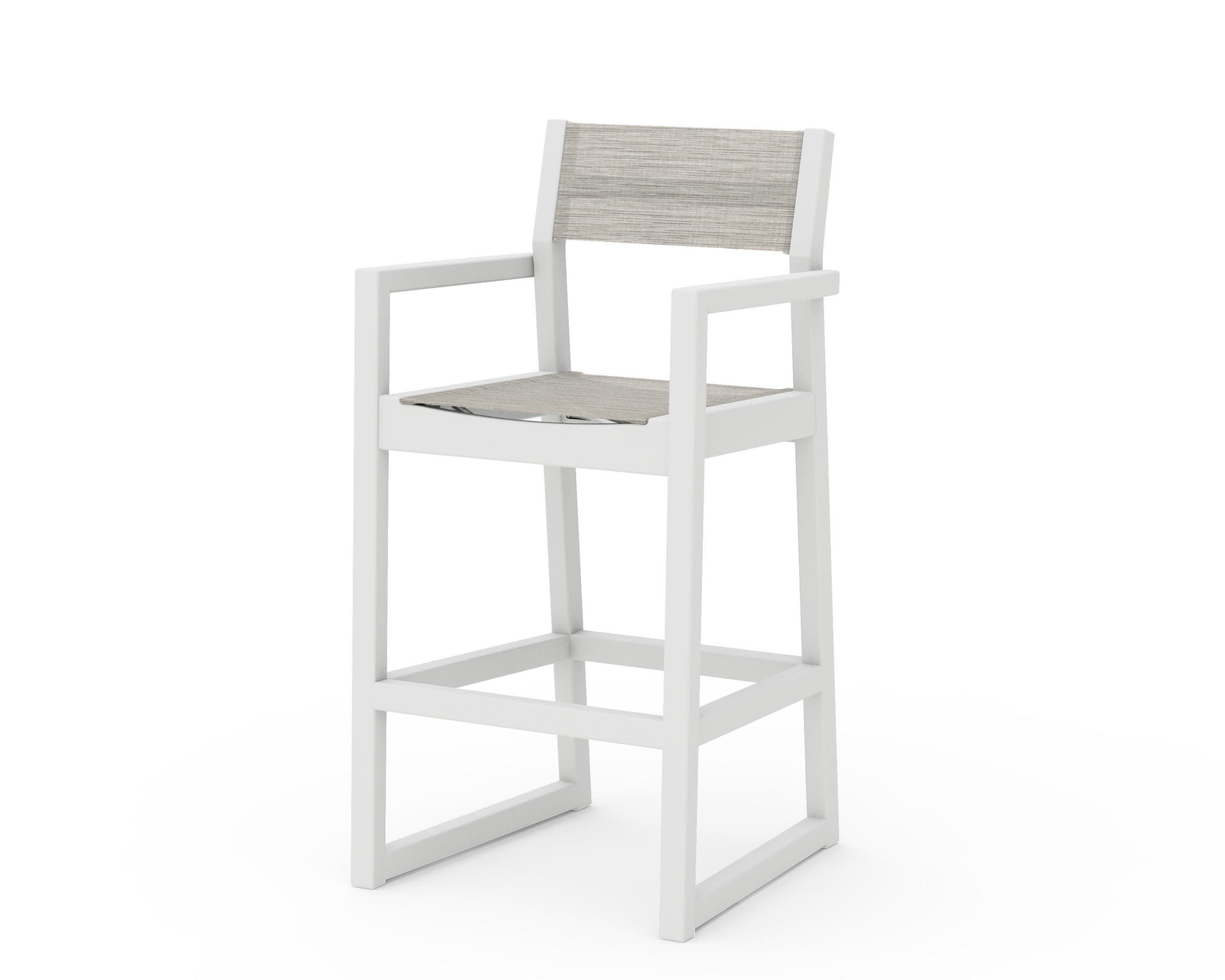 EDGE Sling Bar Arm Chair in White / Birch Sling