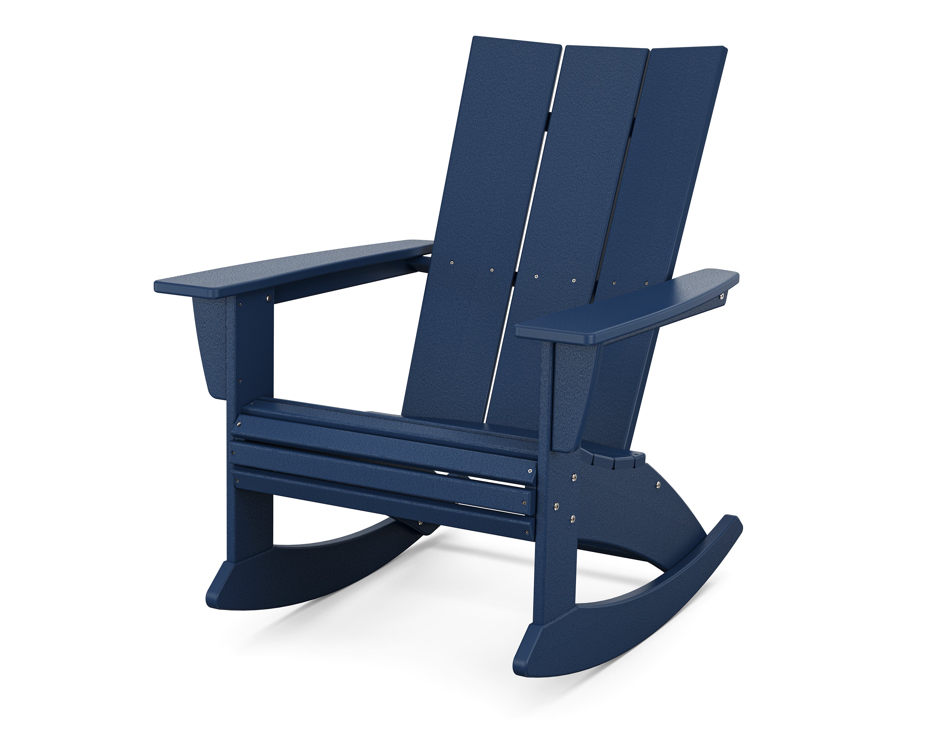Modern Curveback Adirondack Rocking Chair in Navy