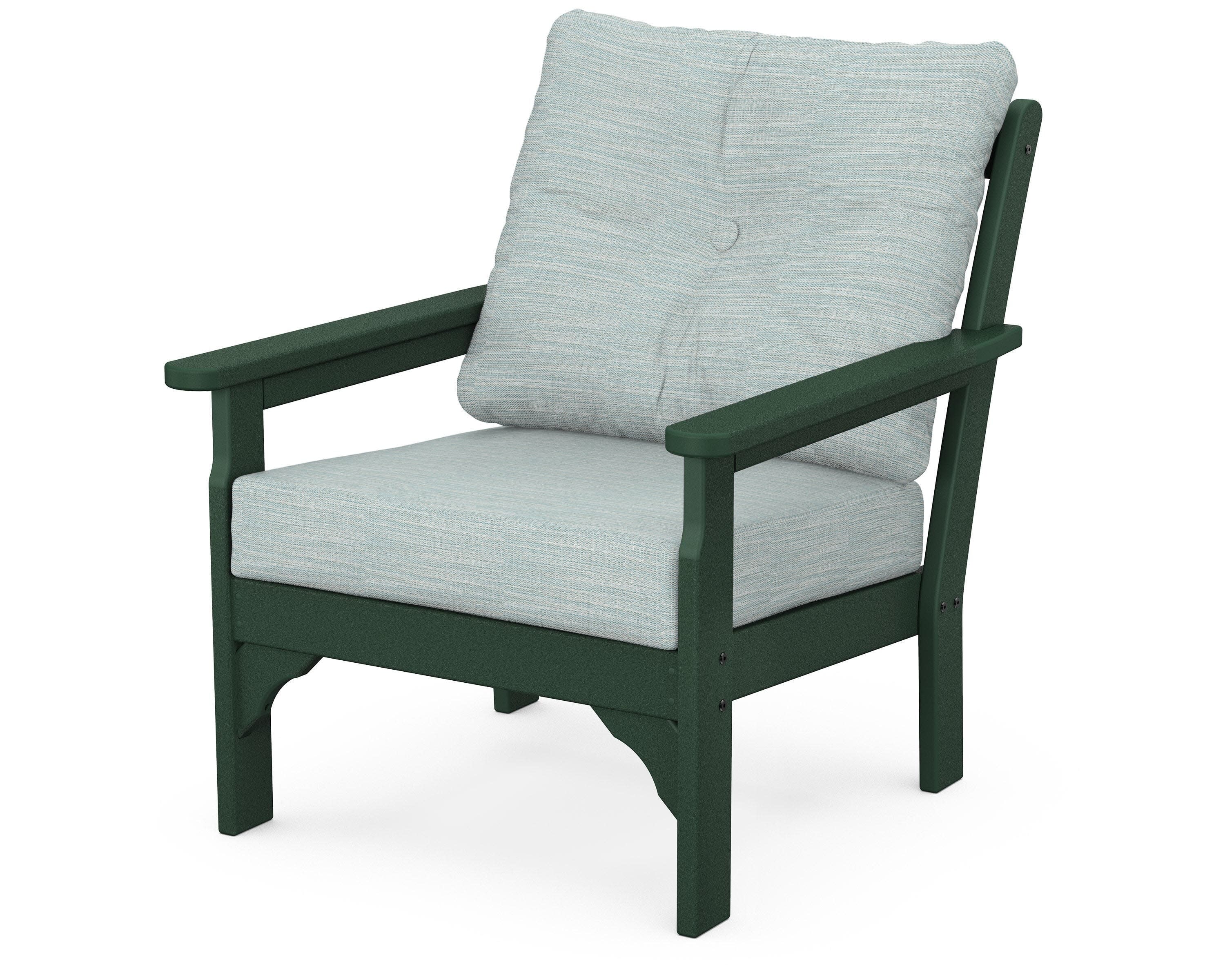 Vineyard Deep Seating Chair in Green / Soothe Mist