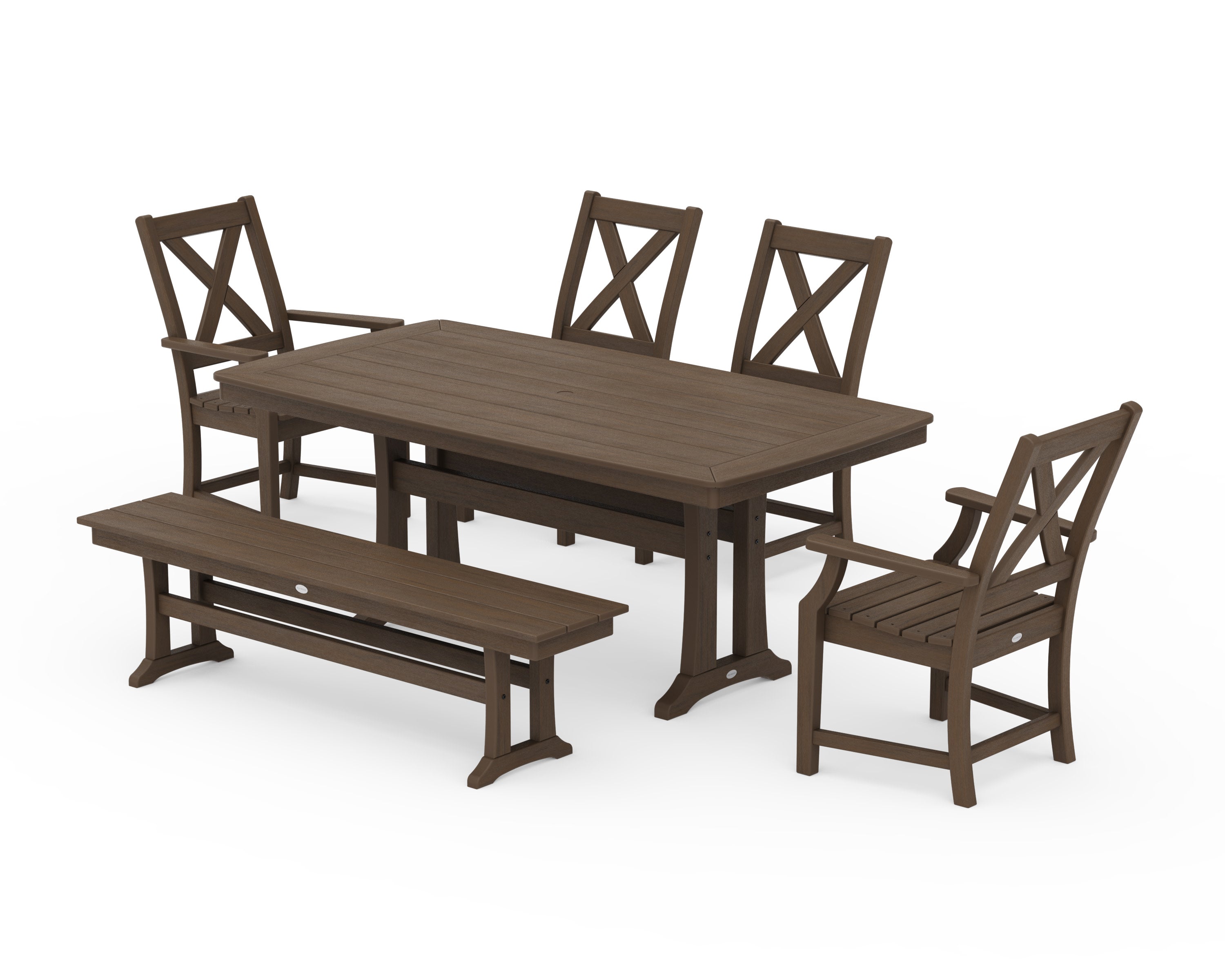 Braxton 6-Piece Dining Set with Trestle Legs in Kona