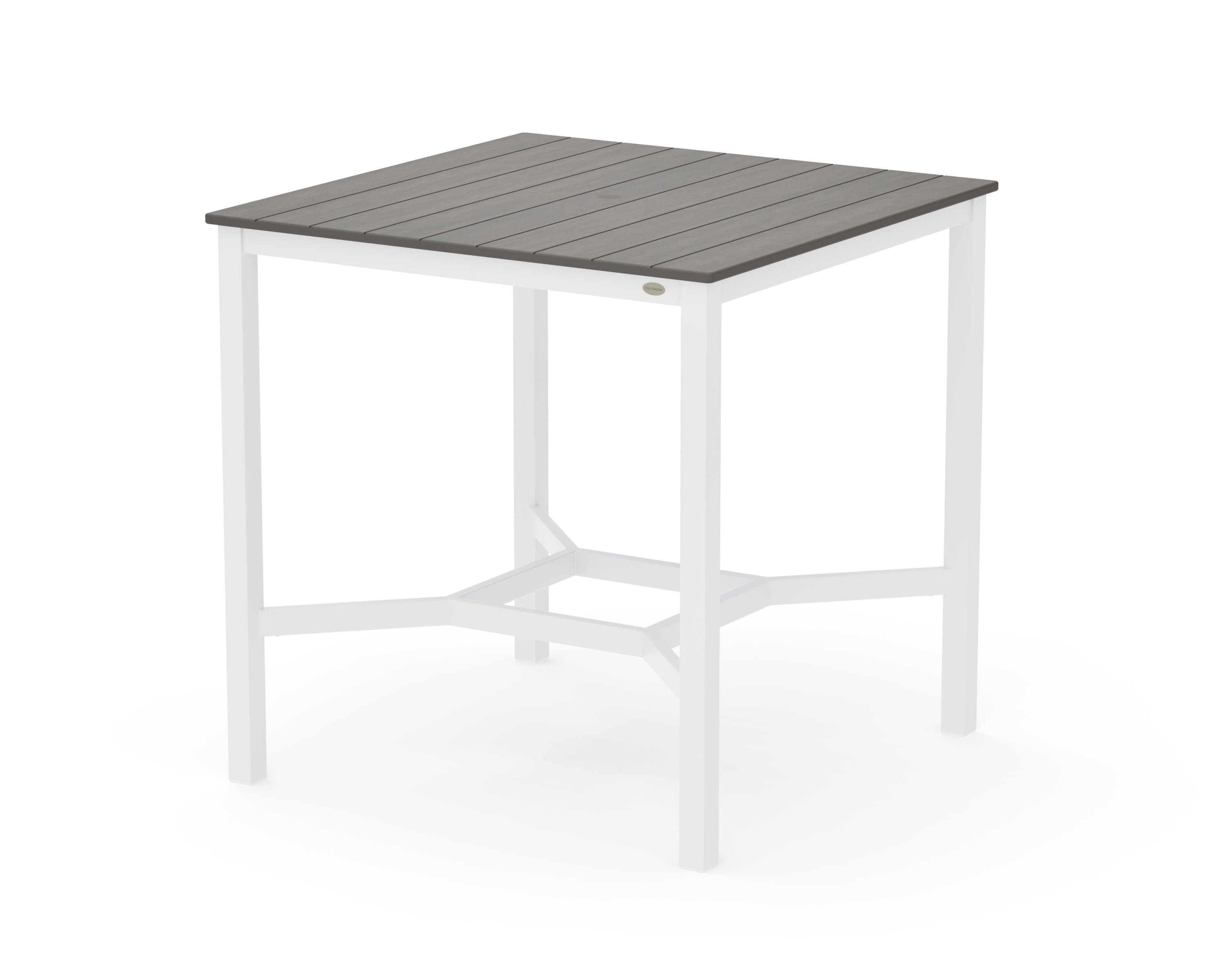 Main Street 42 x 42 Bar Table in White / Driftwood