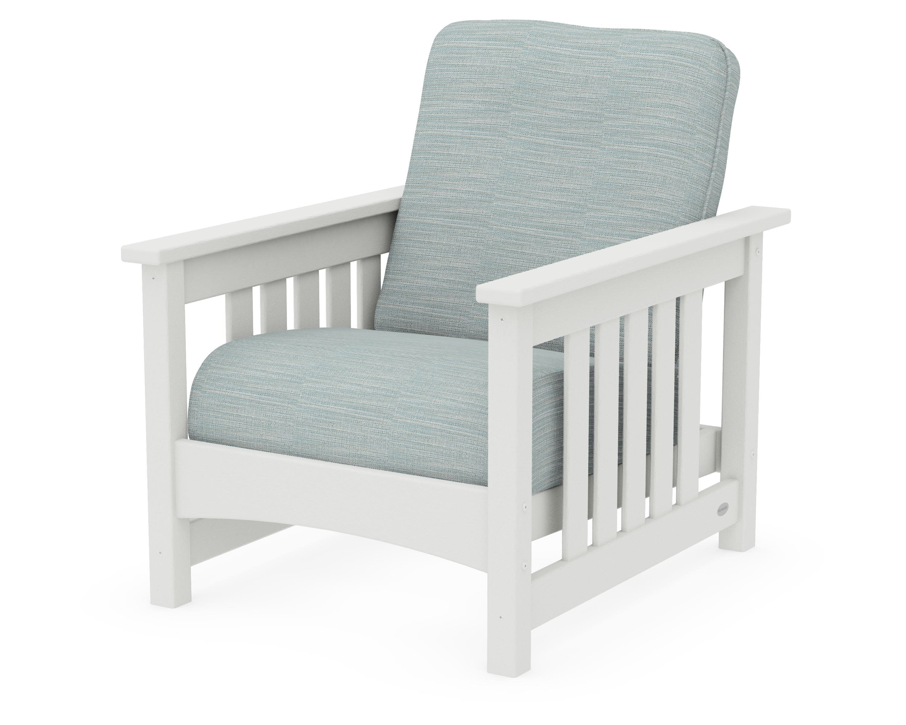 Club Mission Chair in Vintage White / Soothe Mist