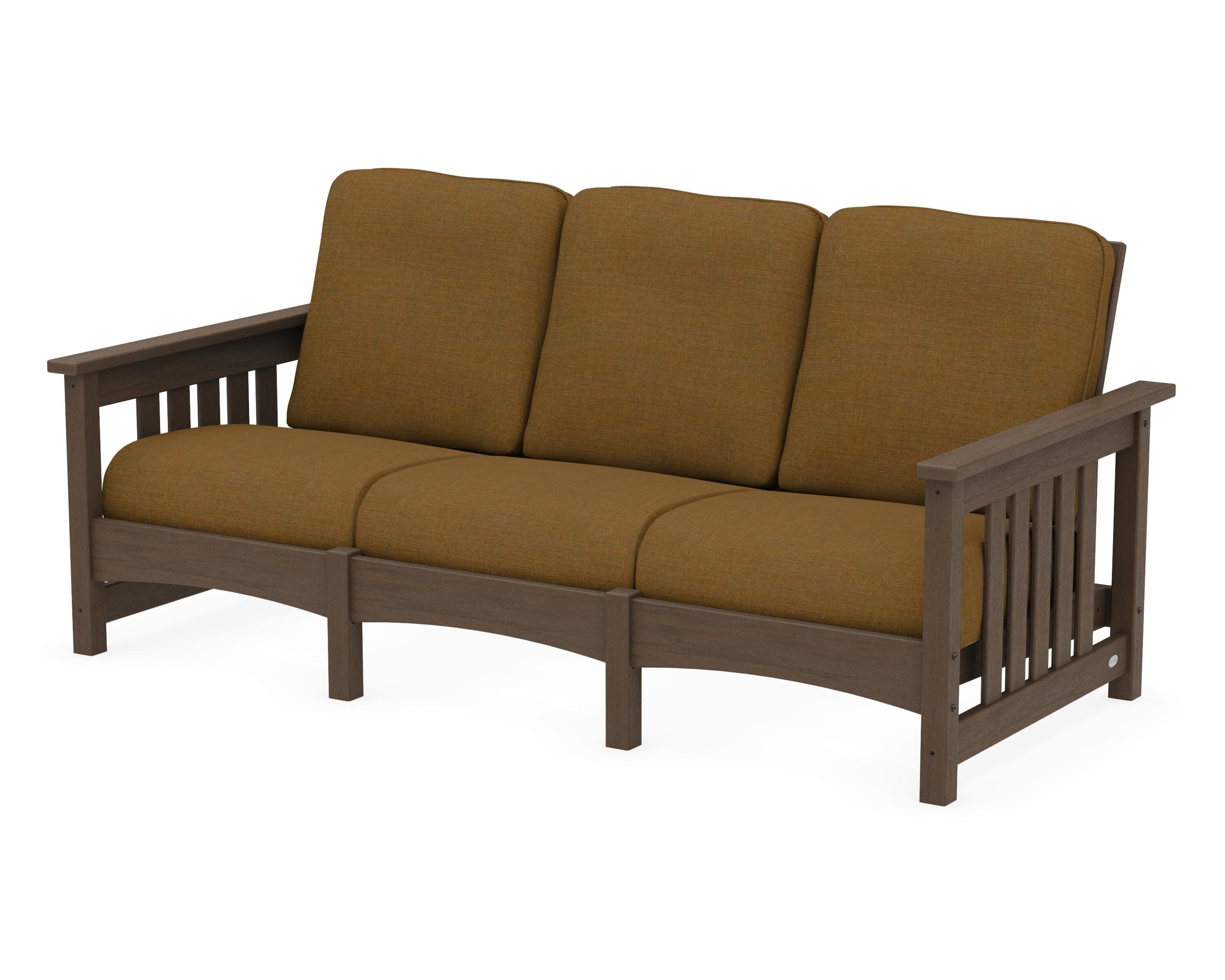 Club Mission Sofa in Kona / Exhale Teak
