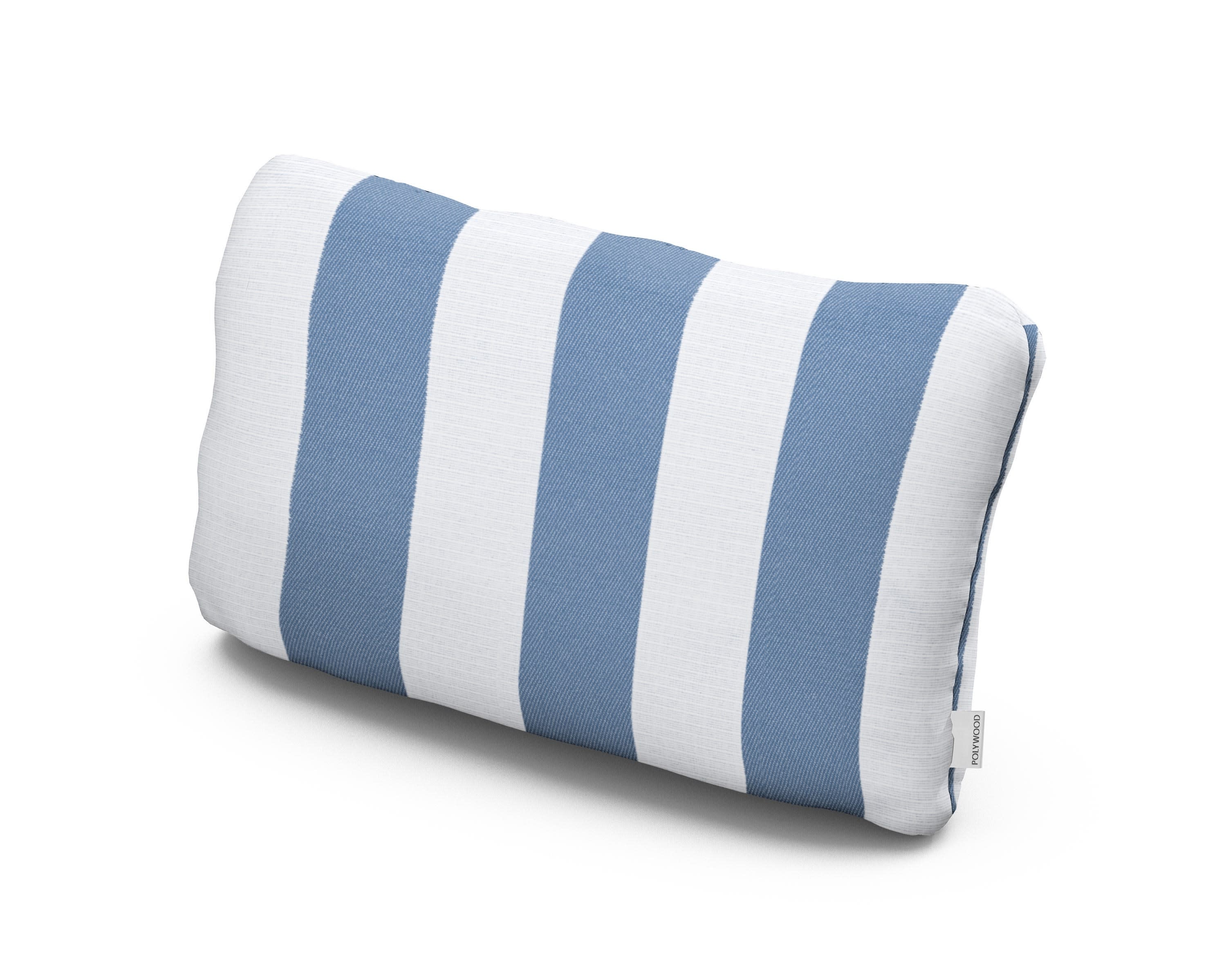 Outdoor Lumbar Pillow in Cabana Stripe Sky Blue