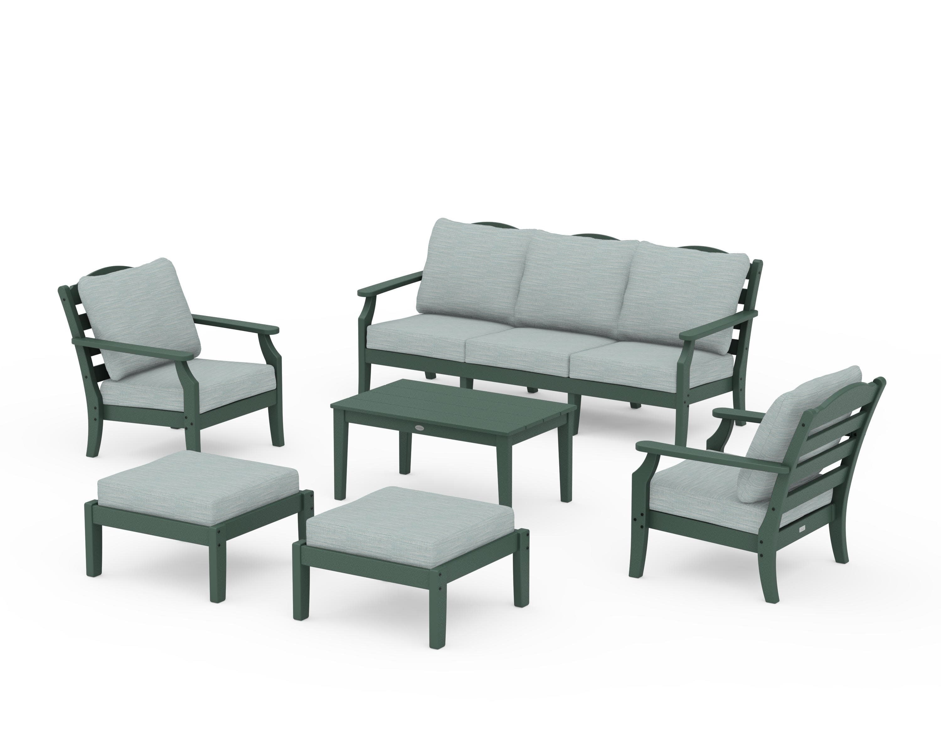Savannah 6-Piece Lounge Sofa Set in Green / Soothe Mist