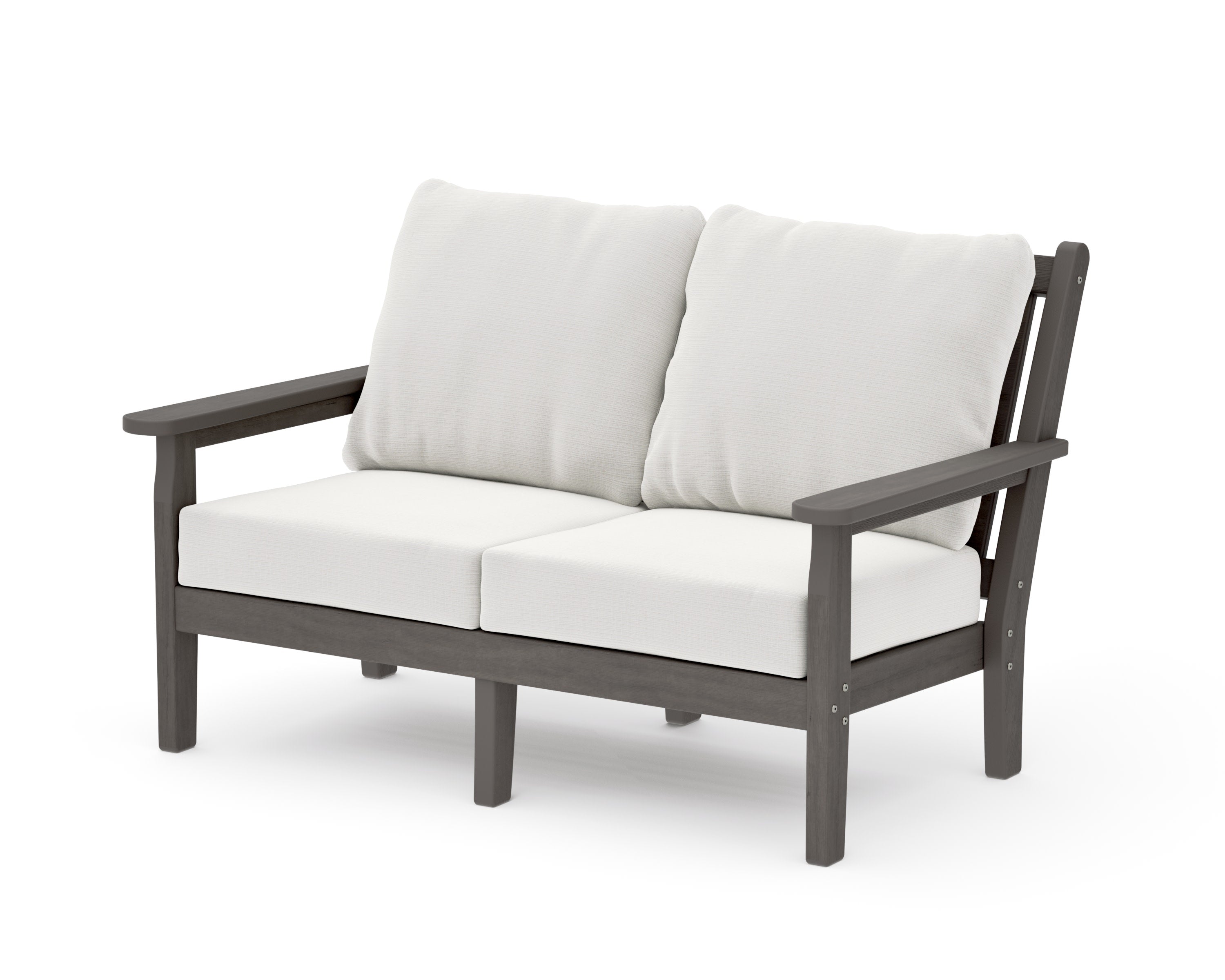 Chippendale Deep Seating Loveseat in Driftwood / Natural Linen