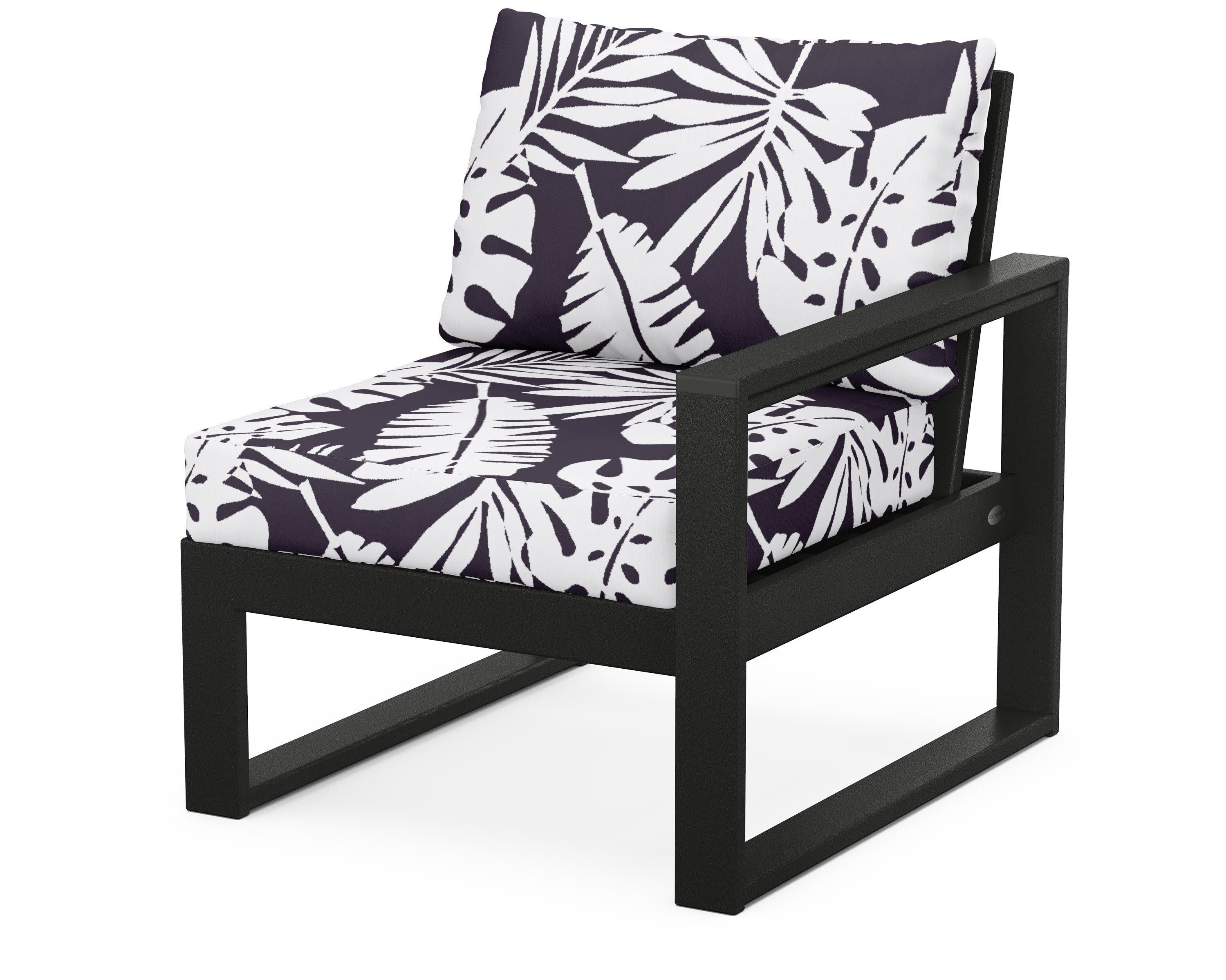 EDGE Modular Right Arm Chair in Black / Leaf Navy