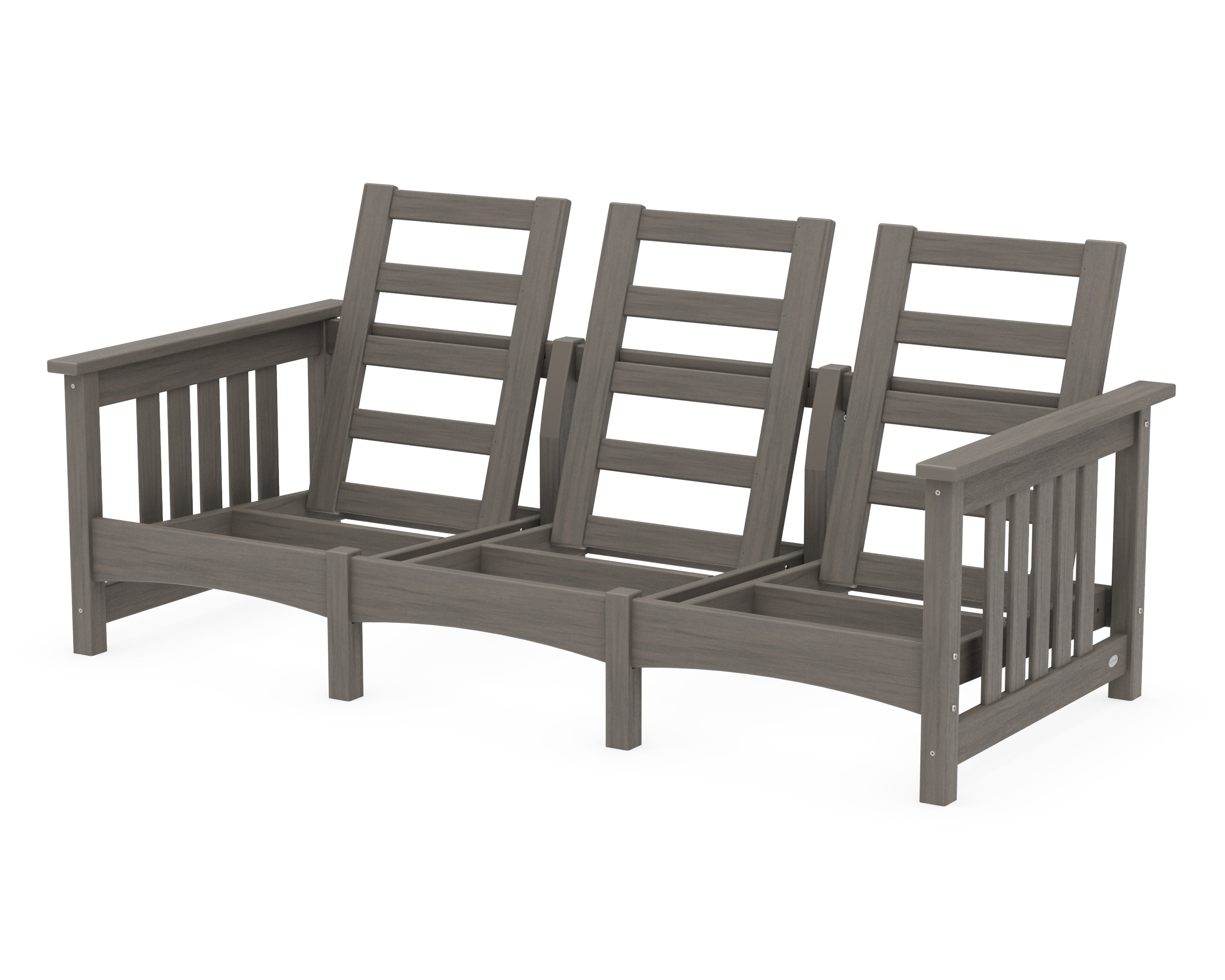 Club Mission Sofa Frame in Driftwood
