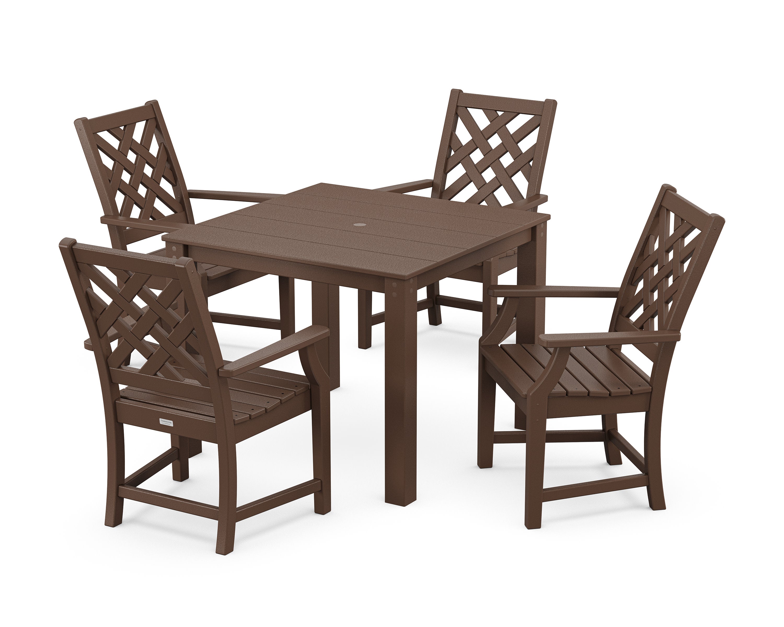 Wovendale 5-Piece Parsons Dining Set in Mahogany