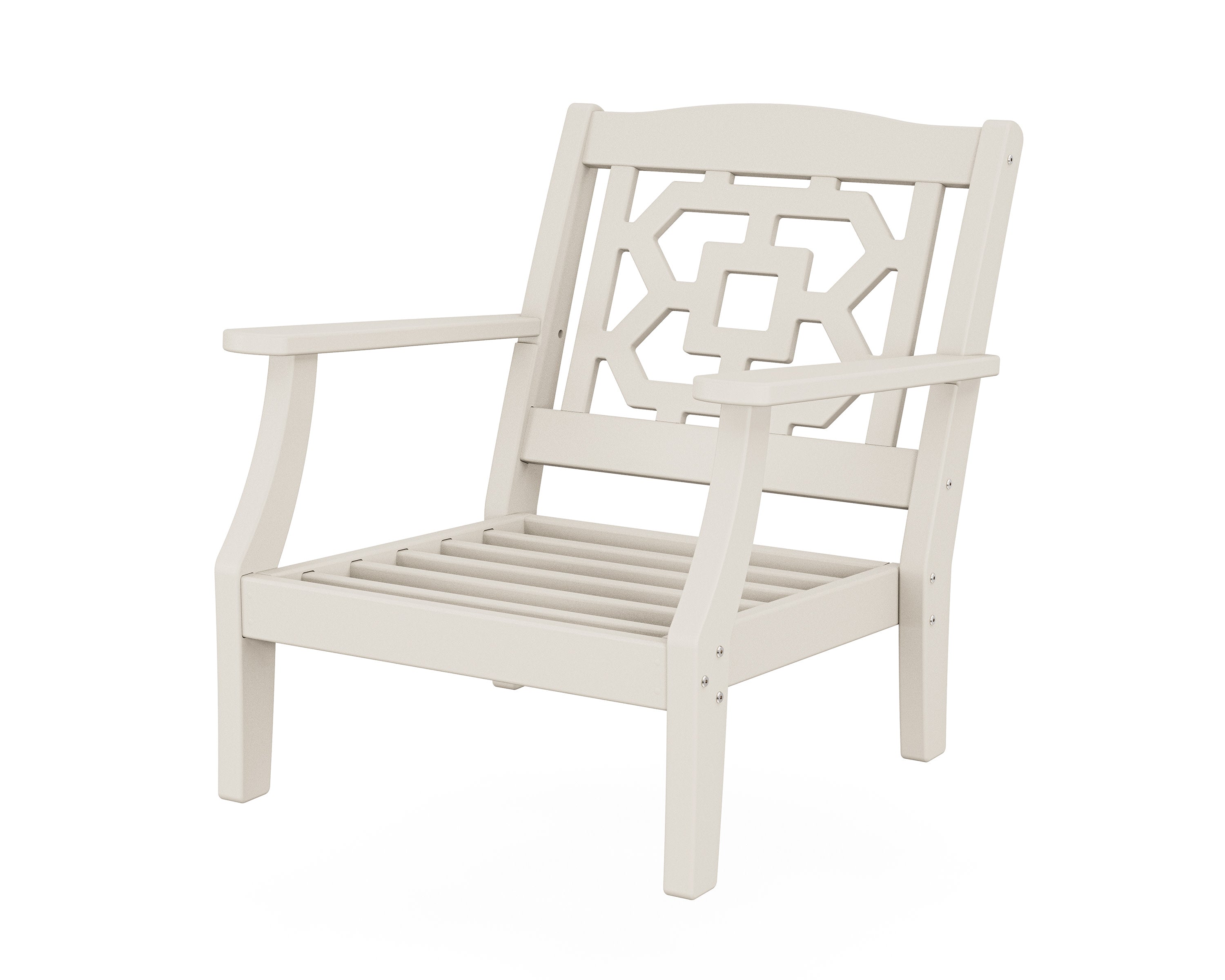 Chinoiserie Deep Seating Chair Frame in Sand