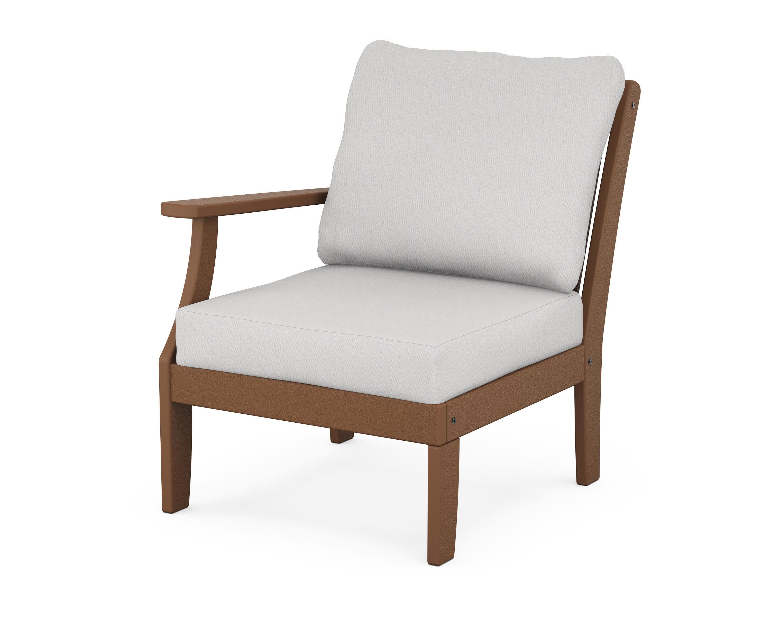 Braxton Modular Left Arm Chair in Teak / Diamond in the Rough