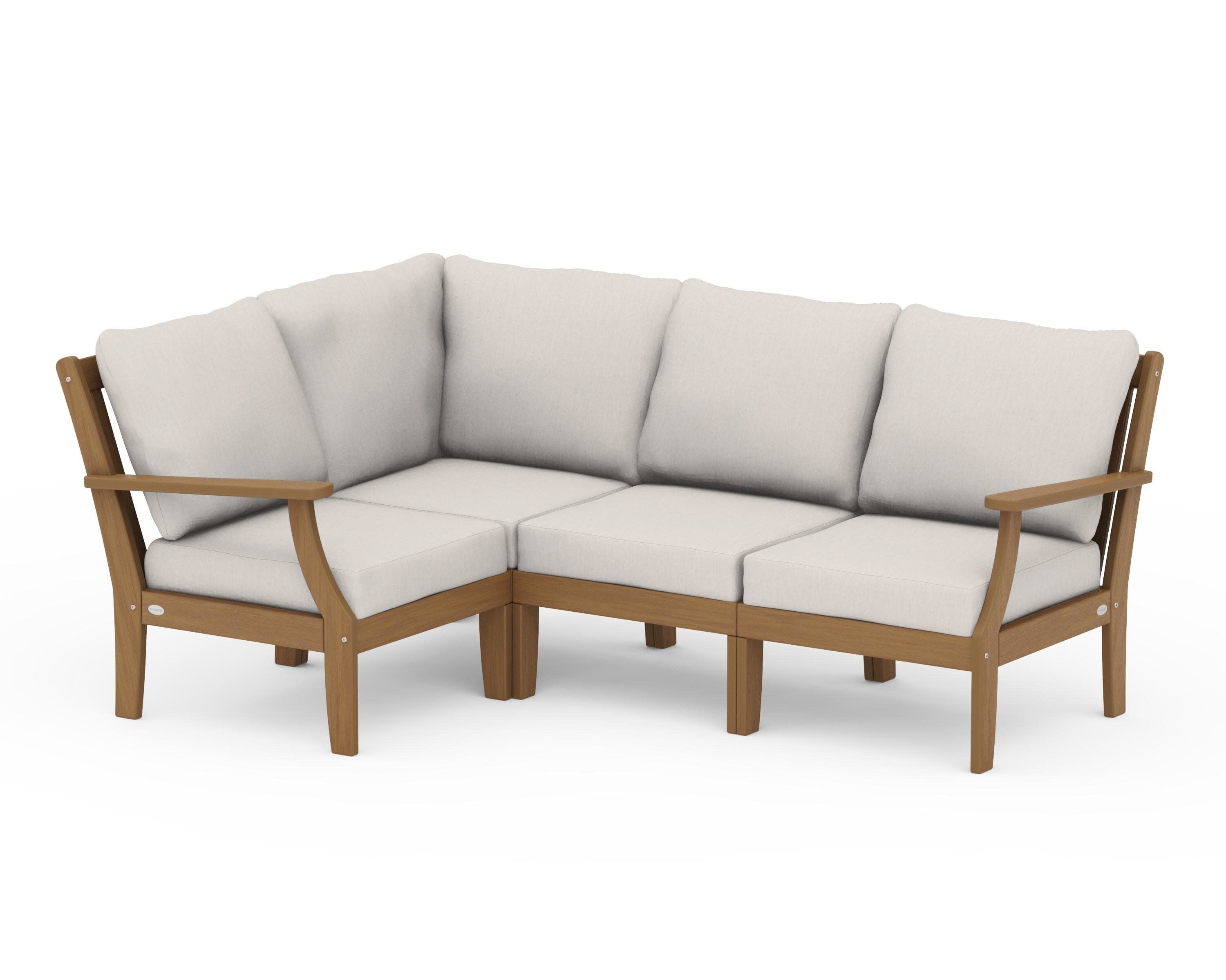 Braxton Modular 4-Piece Deep Seating Set in Natural / Cast Ash