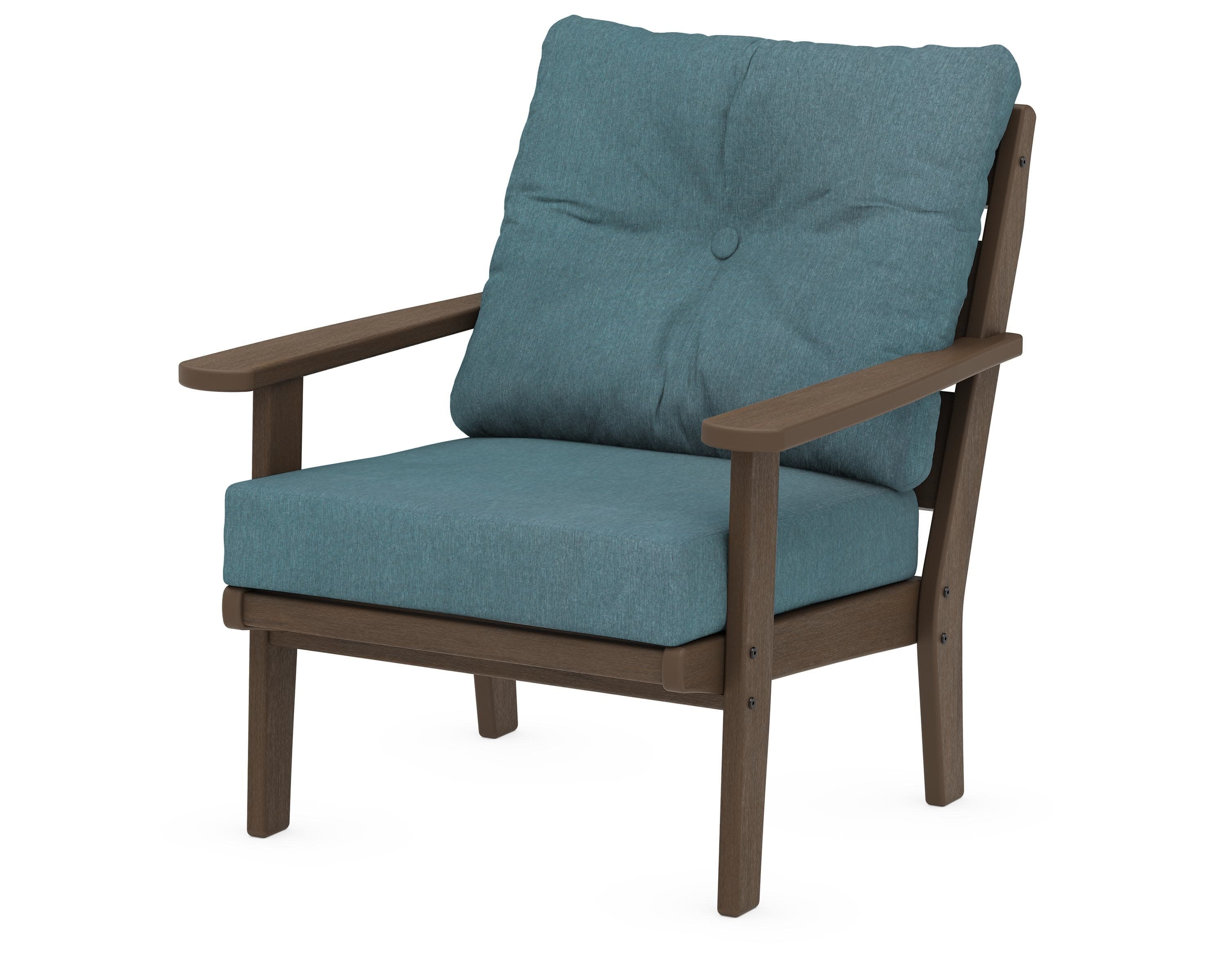 Lakeside Deep Seating Chair in Kona / Ocean Teal