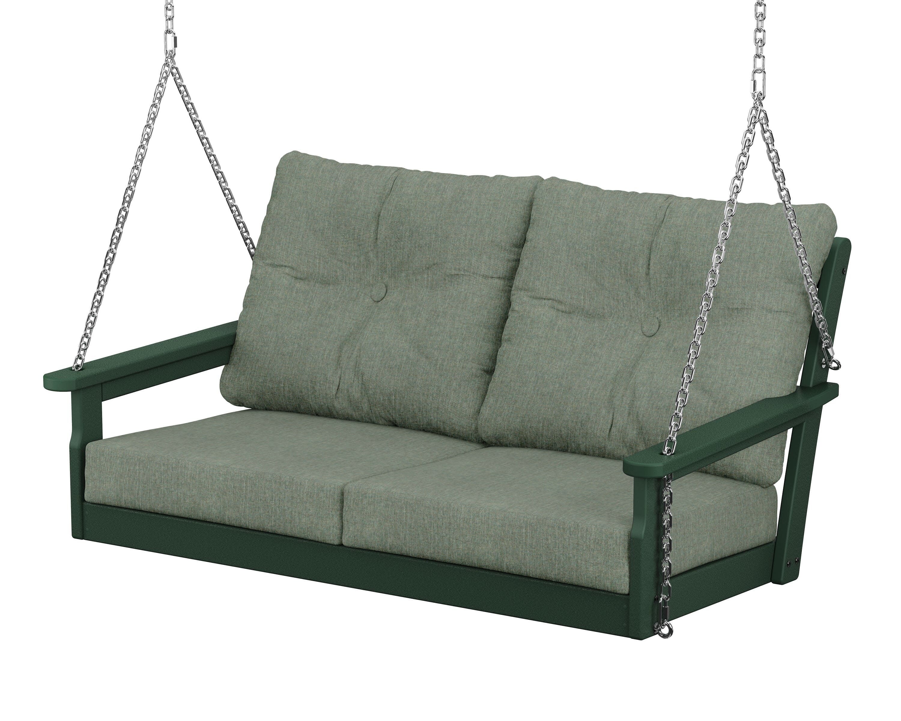 Vineyard Deep Seating Swing in Green / Cast Sage