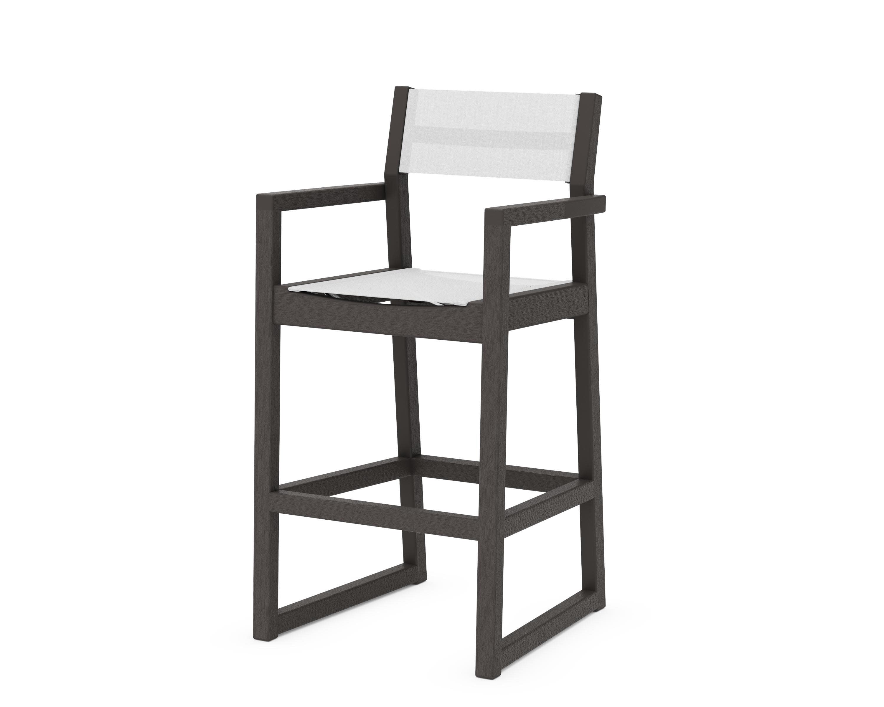 EDGE Sling Bar Arm Chair in Vintage Coffee / White Sling