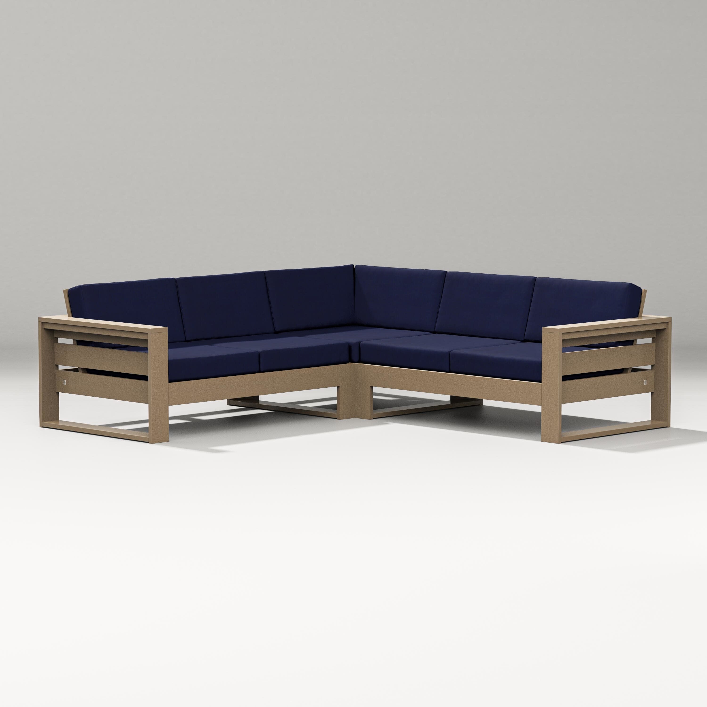 Latitude Corner Sectional in Vintage Sahara / Navy