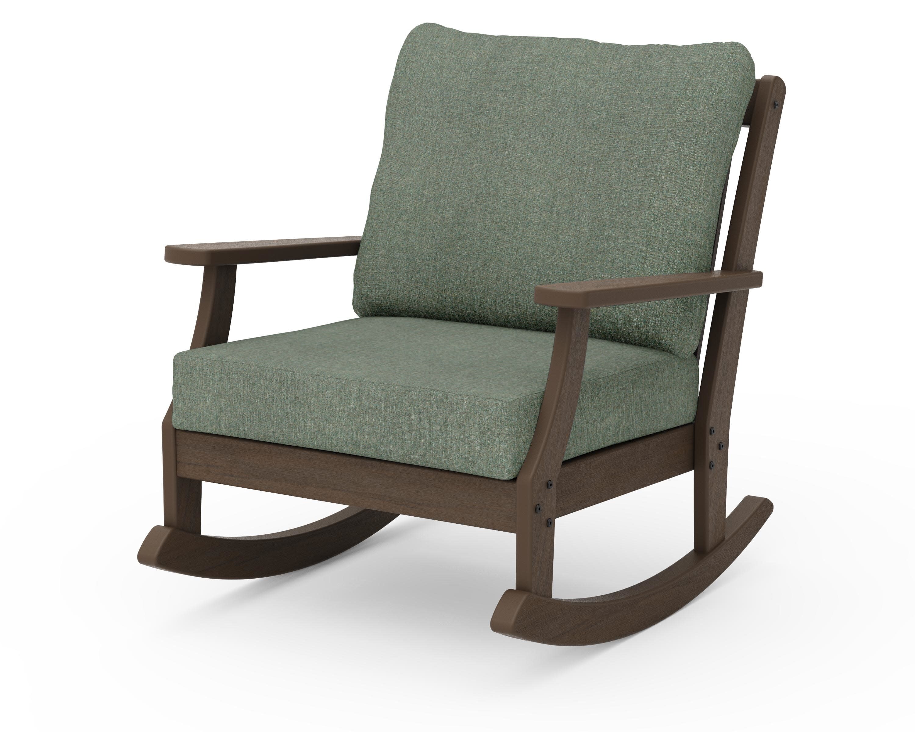 Braxton Deep Seating Rocking Chair in Kona / Cast Sage