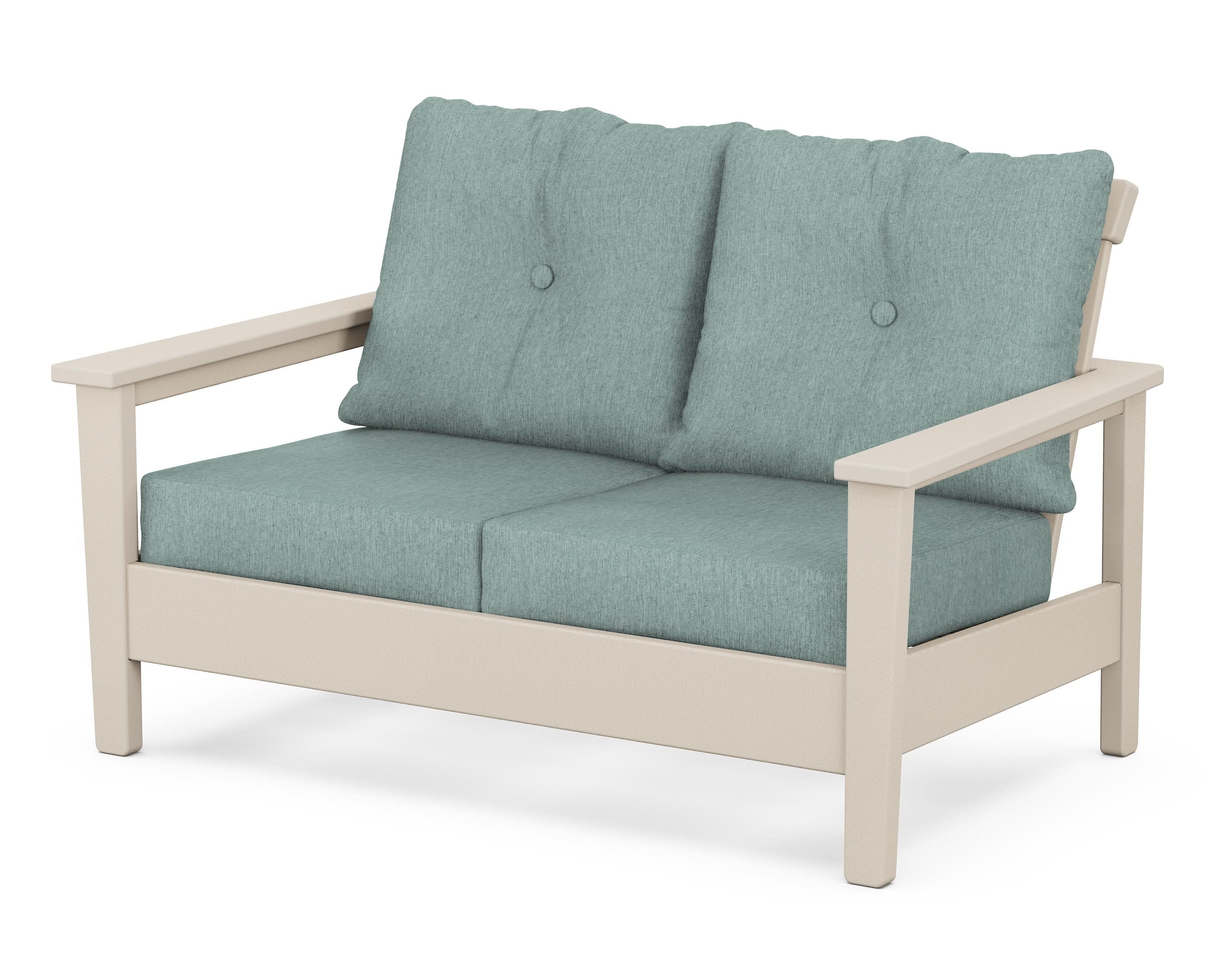 Prescott Deep Seating Loveseat in Sand / Glacier Spa