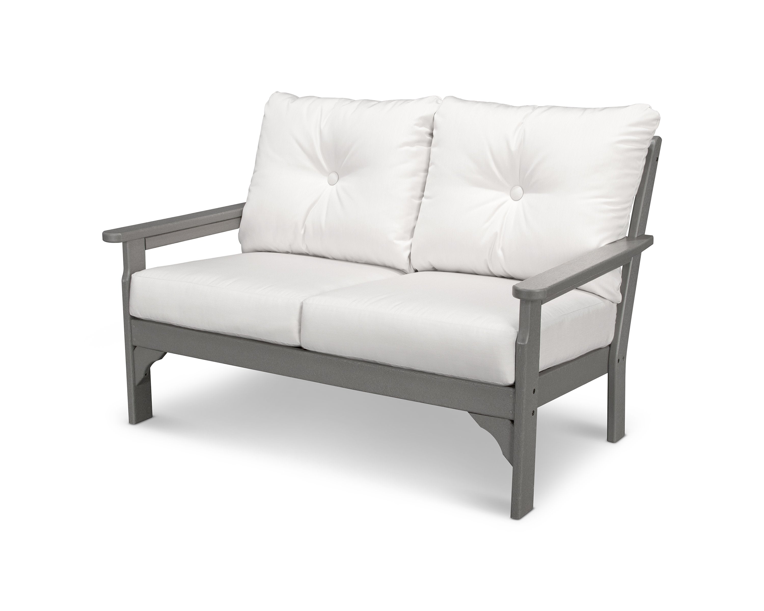 Vineyard Deep Seating Loveseat in Slate Grey / Natural