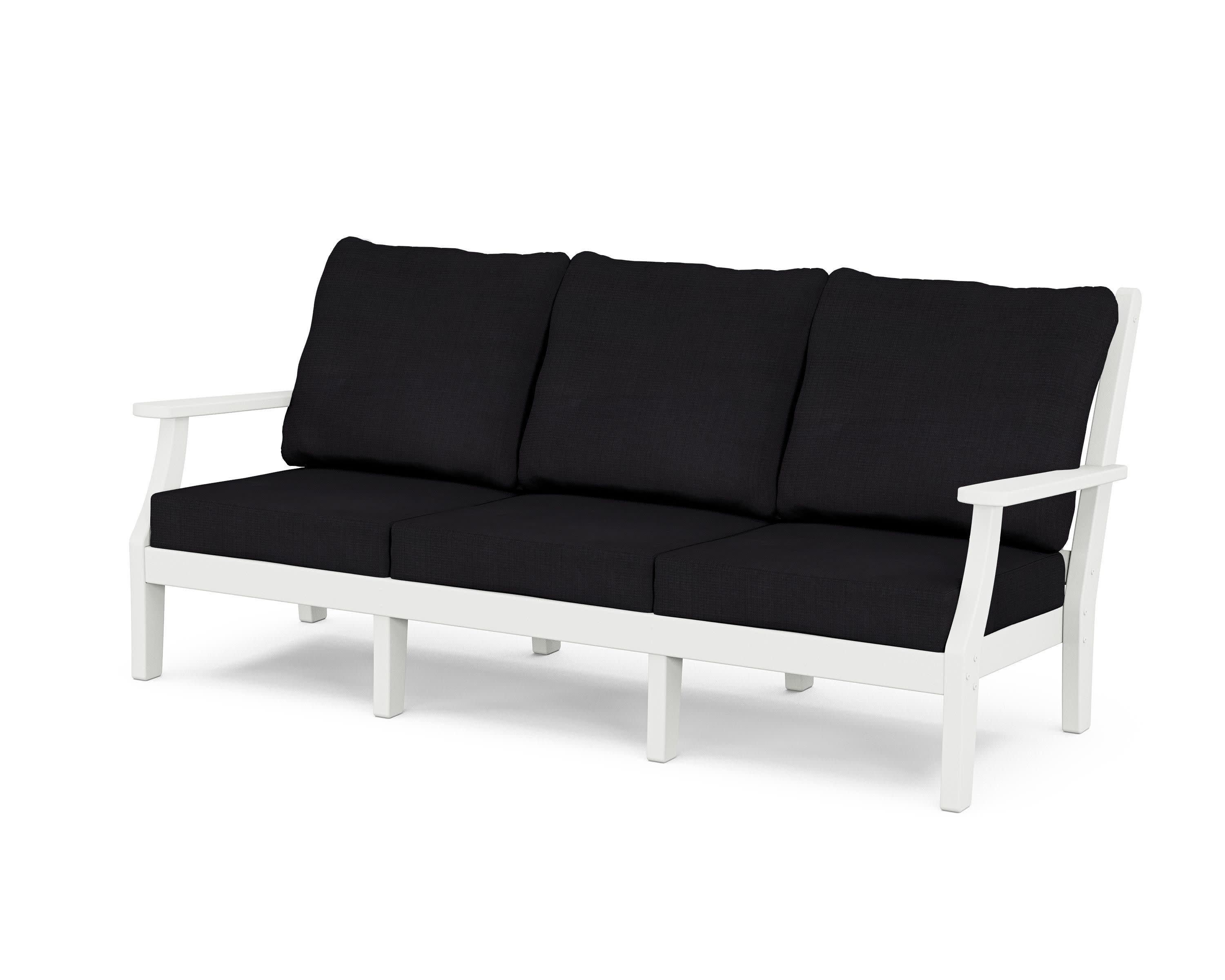 Wovendale Deep Seating Sofa in White / Midnight Linen