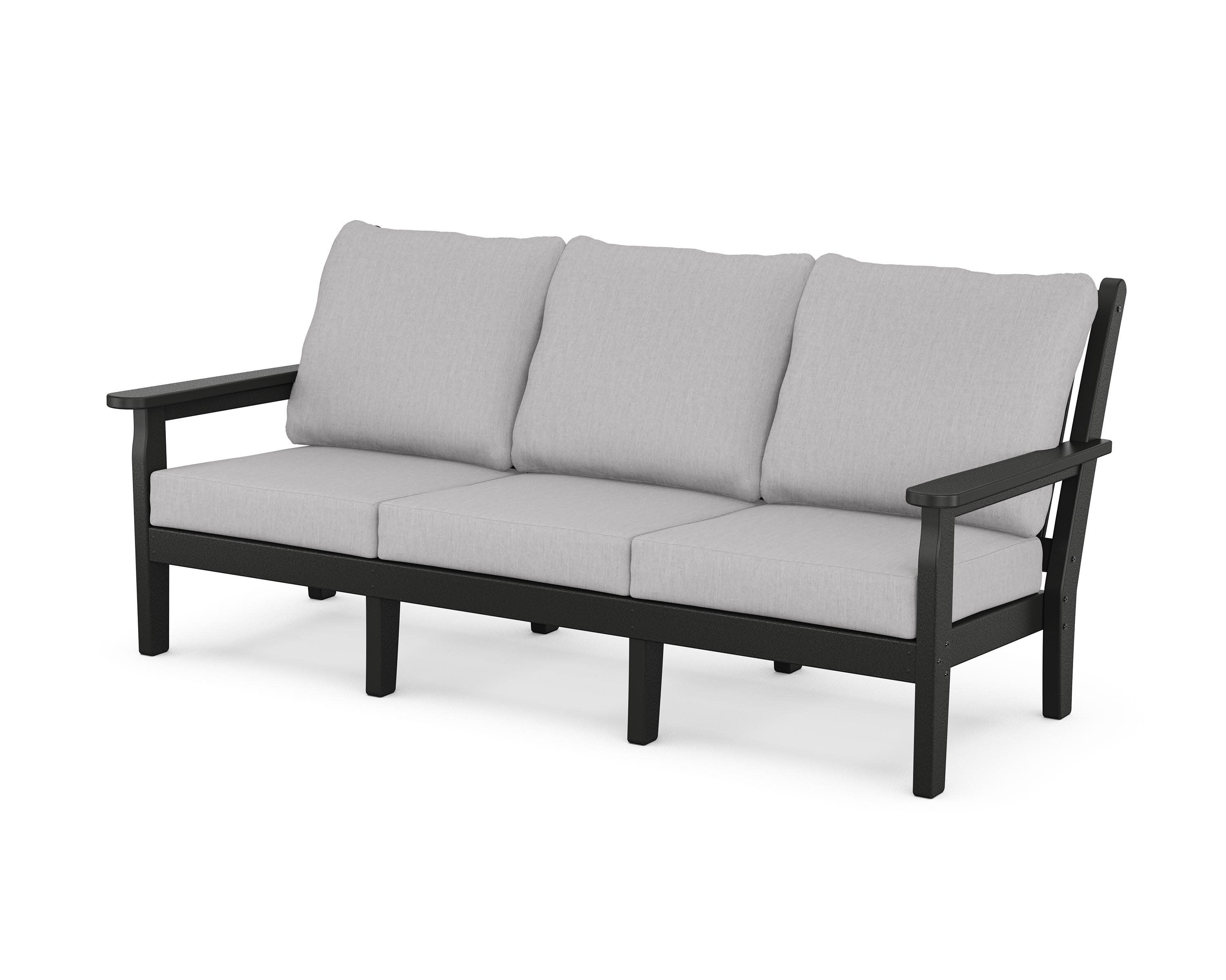 Chippendale Deep Seating Sofa in Black / Granite