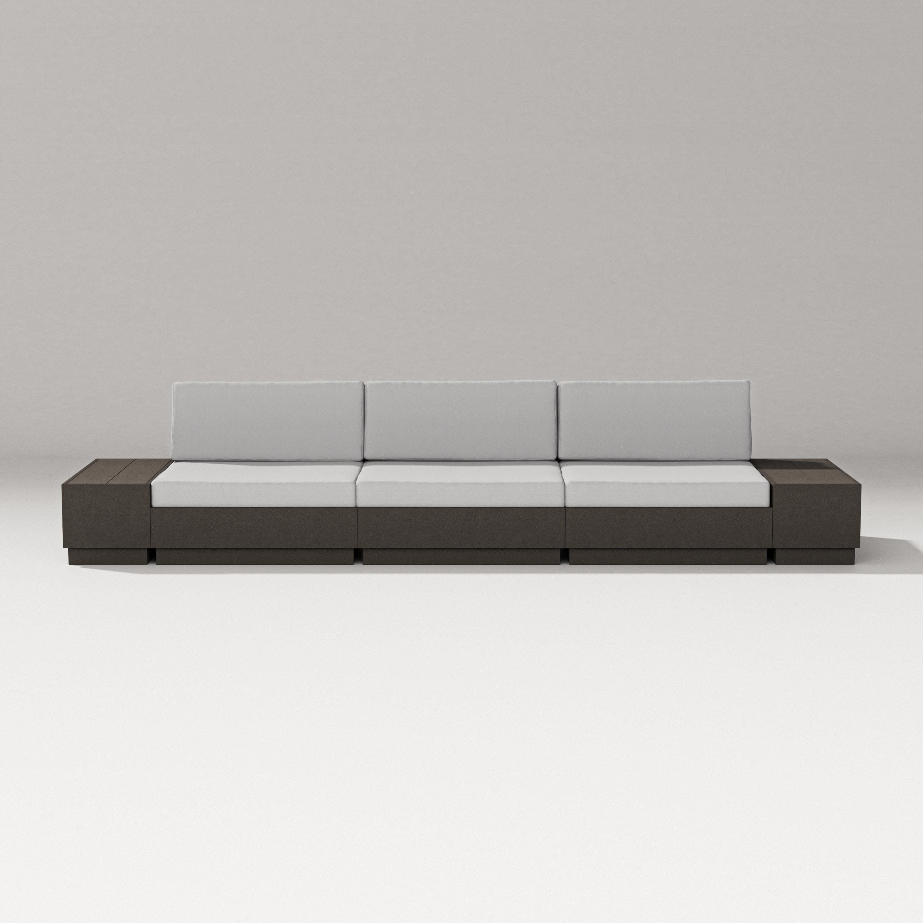 Elevate Straight Sectional in Vintage Coffee / Diamond in the Rough