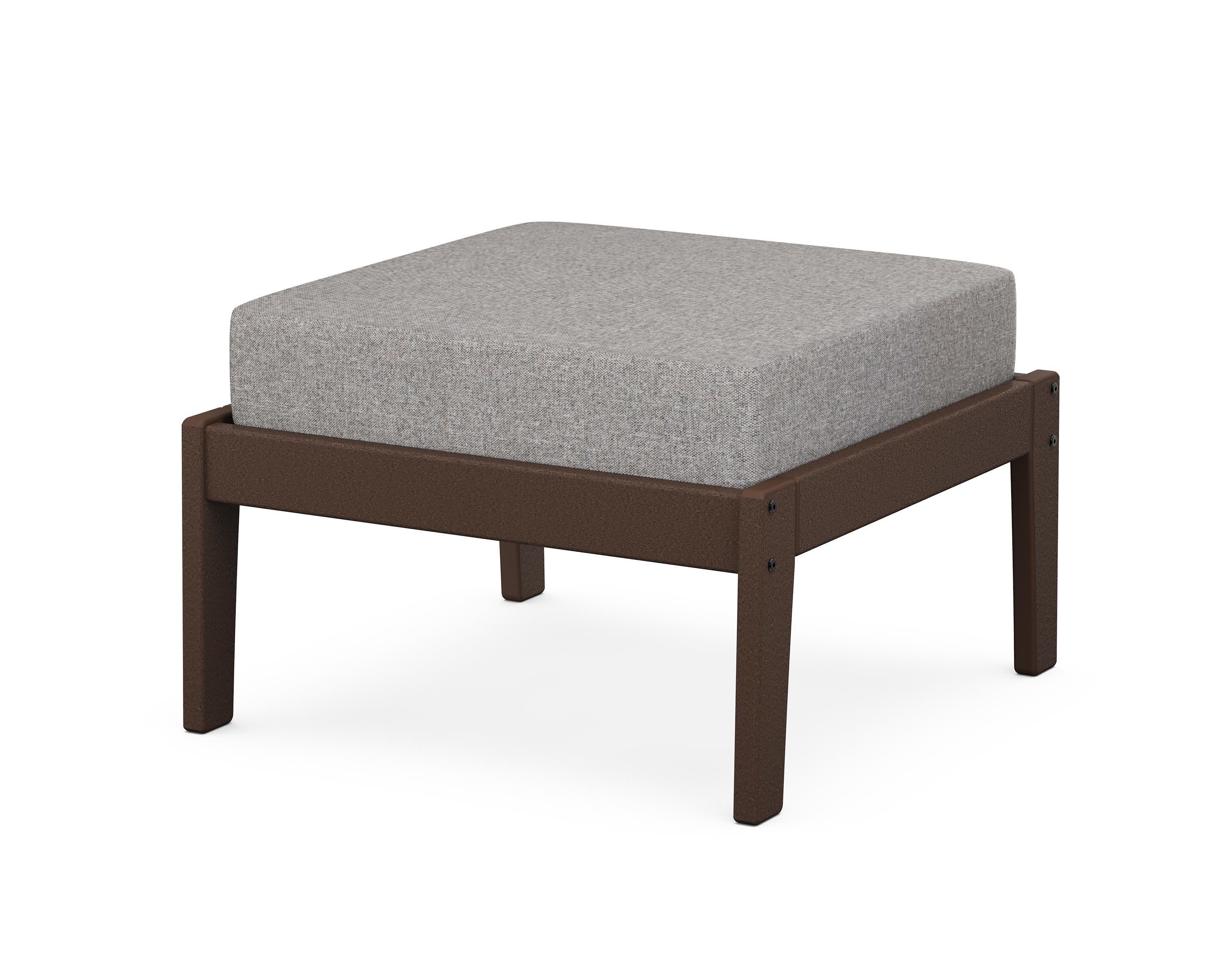 Deep Seating Ottoman in Mahogany / Grey Mist