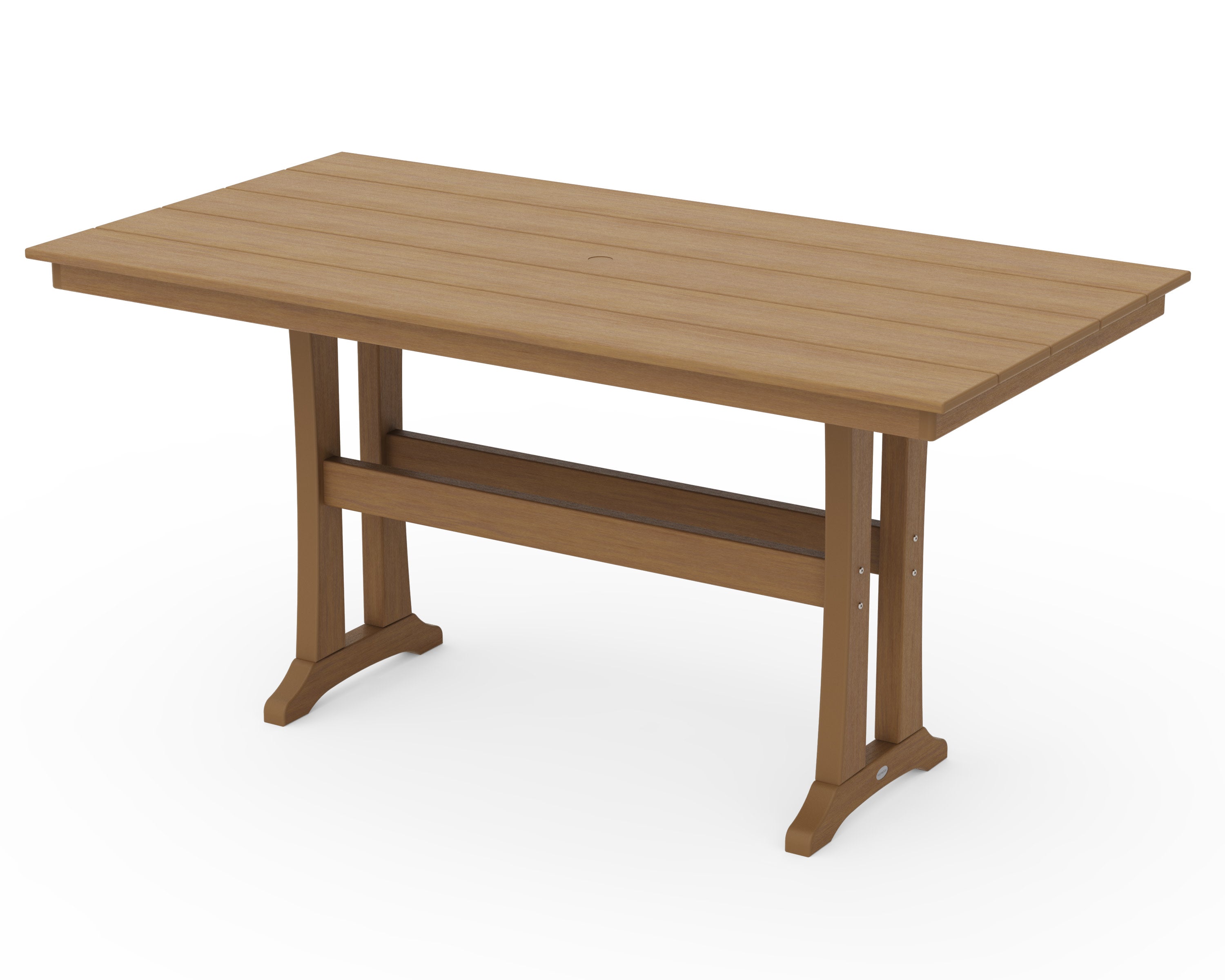 Farmhouse Trestle 37" x 72" Counter Table in Natural