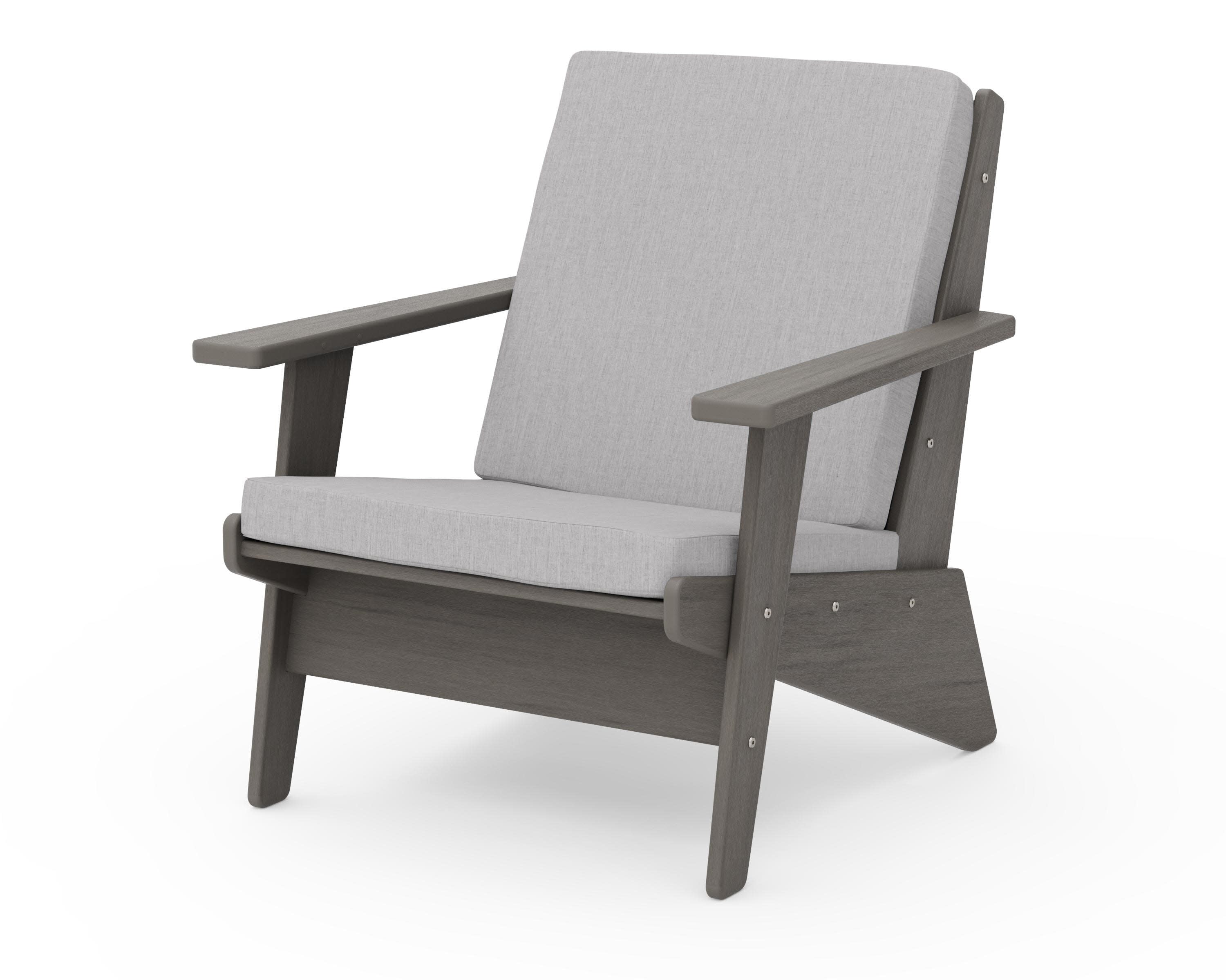 Riviera Modern Lounge Chair in Driftwood / Granite