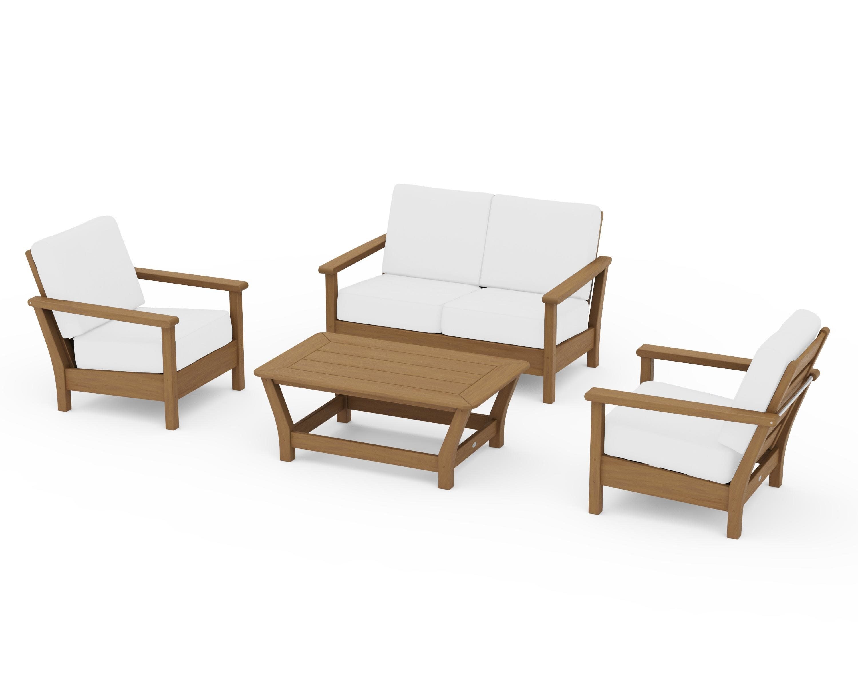 Harbour 4-Piece Deep Seating Set in Natural / Natural