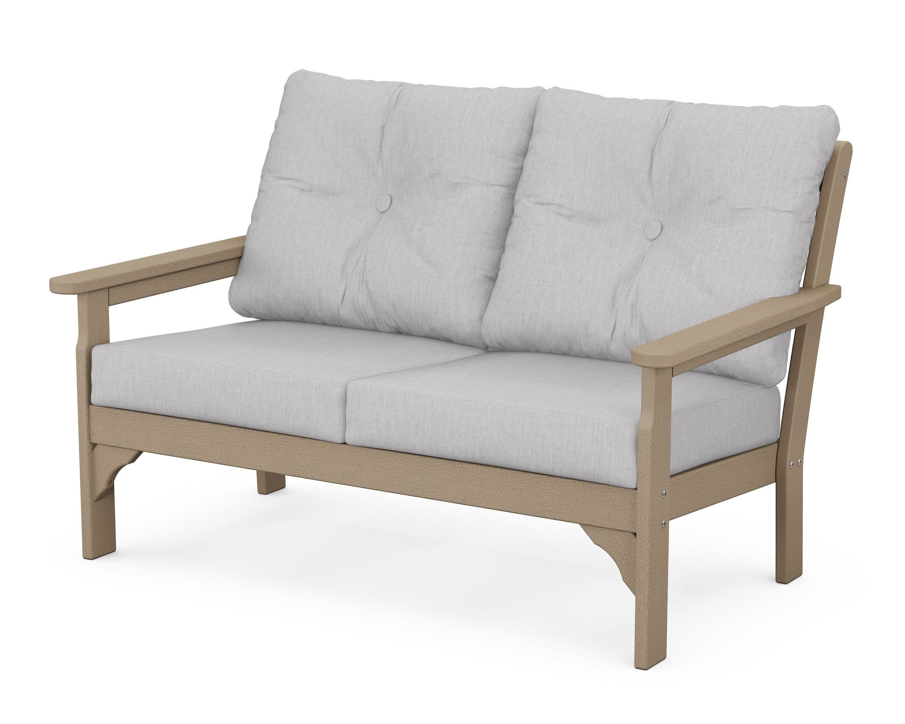 Vineyard Deep Seating Loveseat in Vintage Sahara / Granite