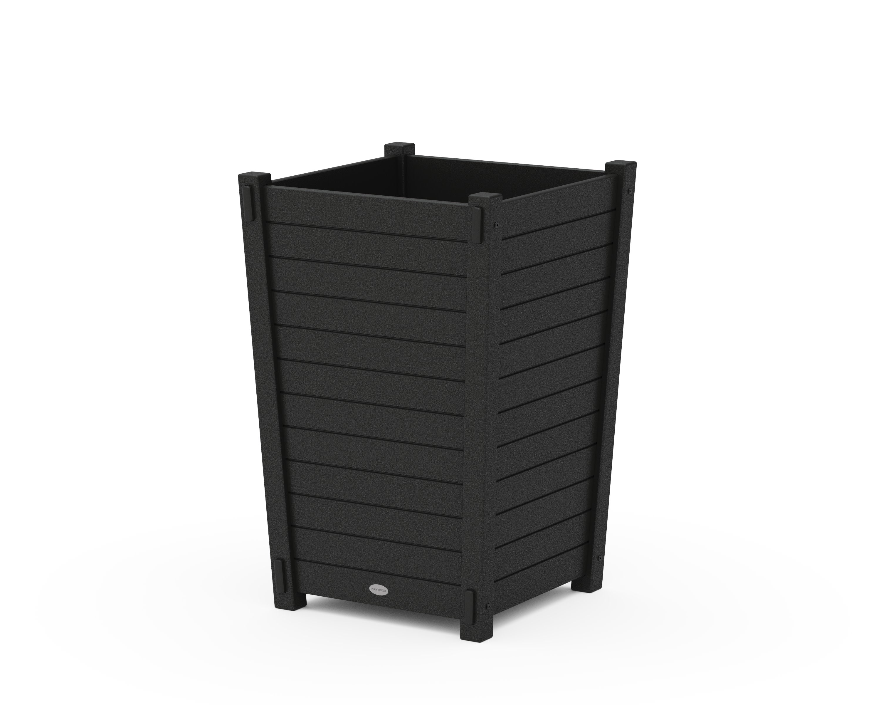 Nautical Large Tapered Square Planter Box in Black