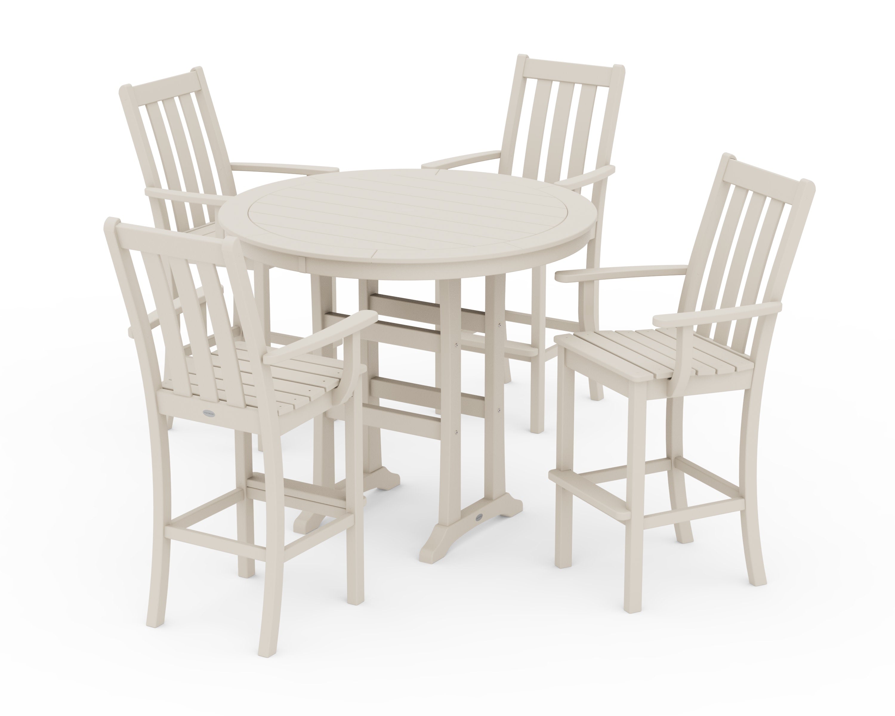 Vineyard 5-Piece Round Bar Set in Sand