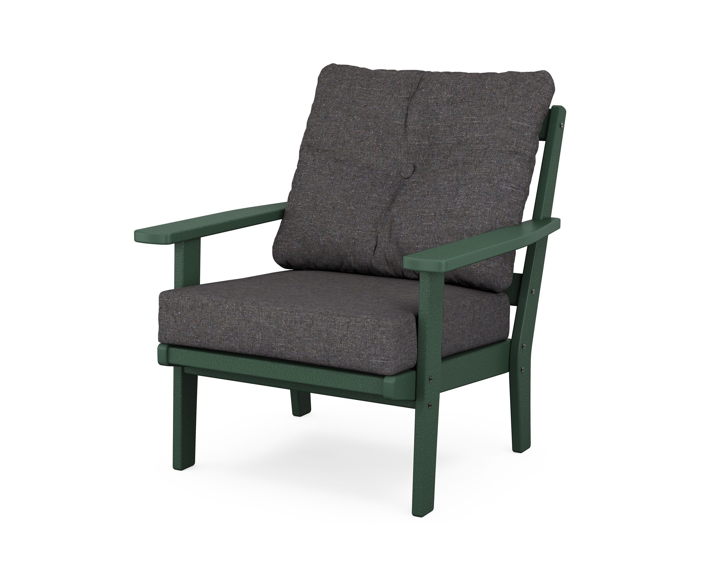 Oxford Deep Seating Chair in Green / Ash Charcoal