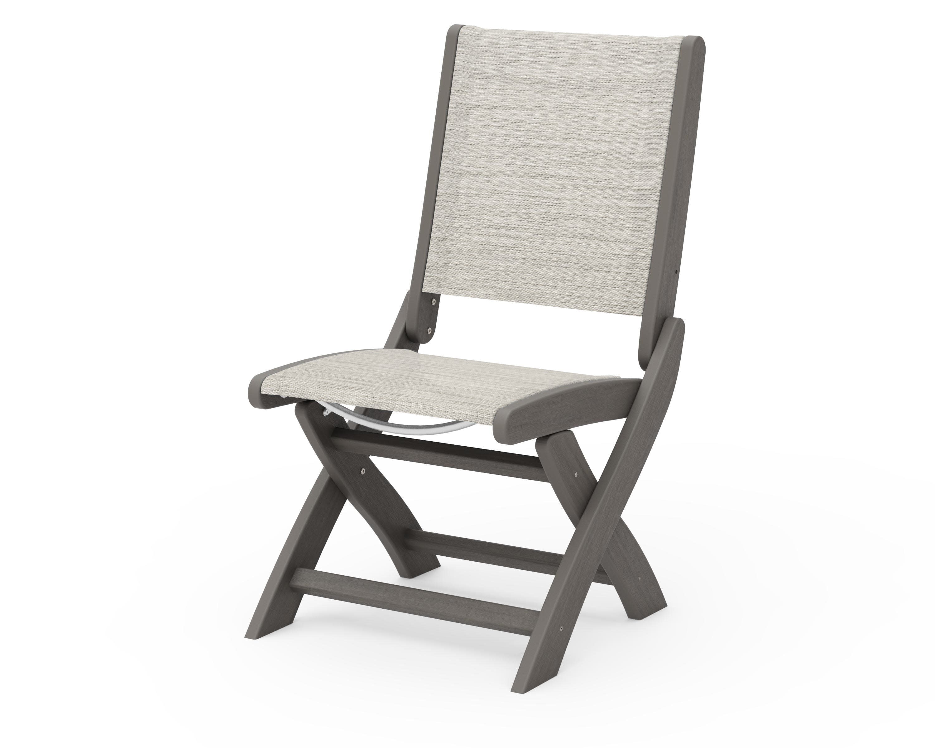 Coastal Folding Side Chair in Driftwood / Birch Sling
