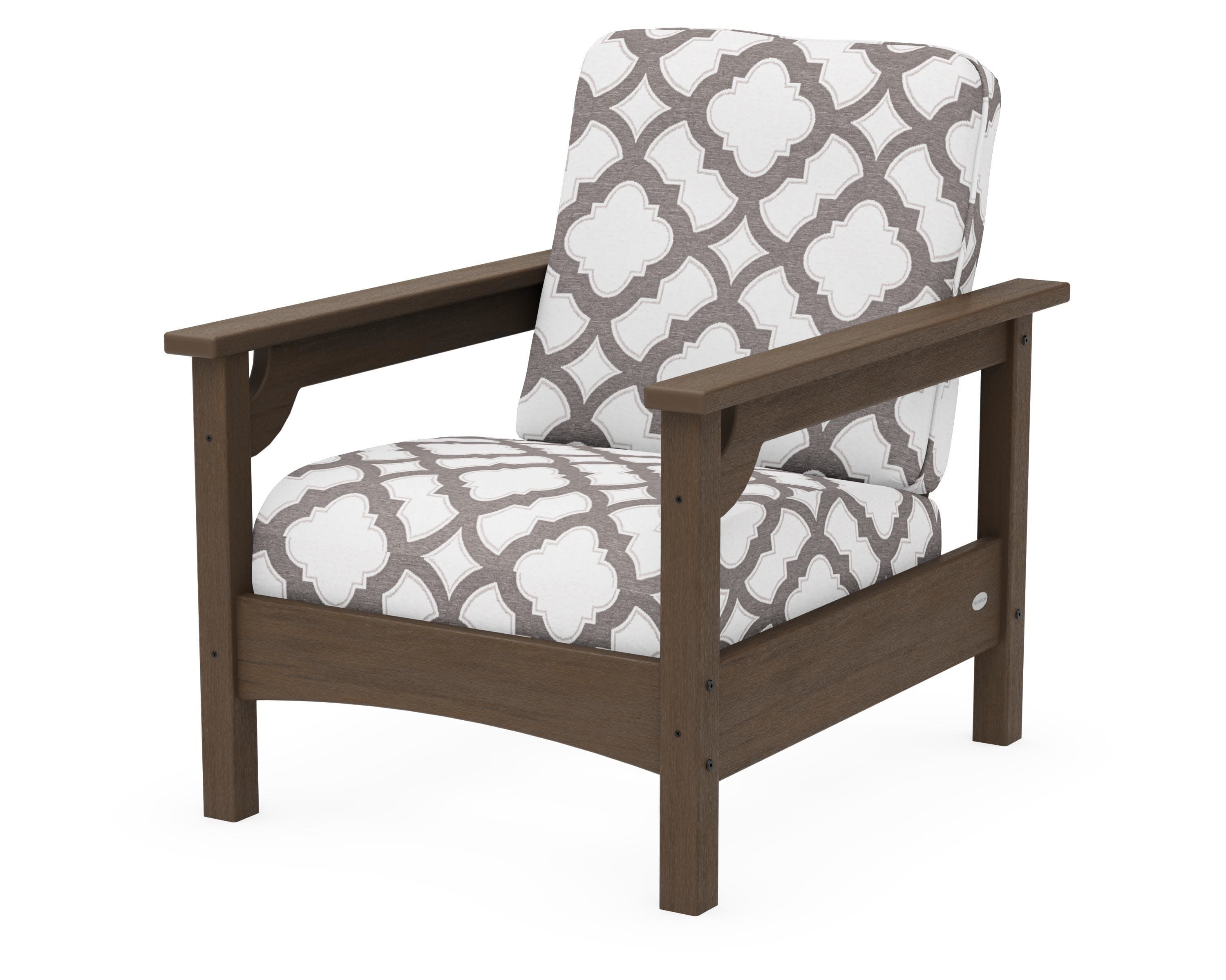 Club Chair in Kona / Trellis Grey Mist