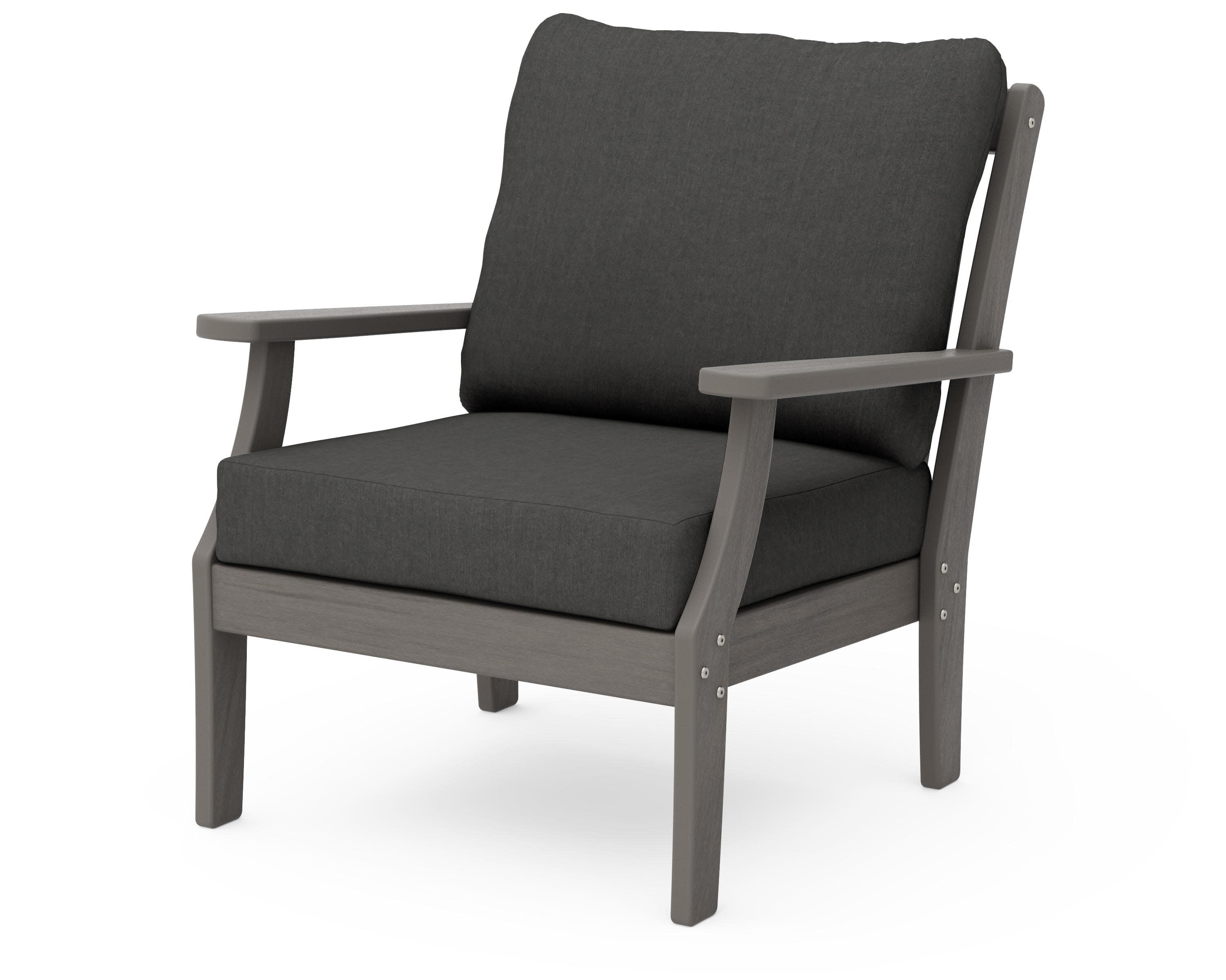Braxton Deep Seating Chair in Driftwood / Spectrum Carbon