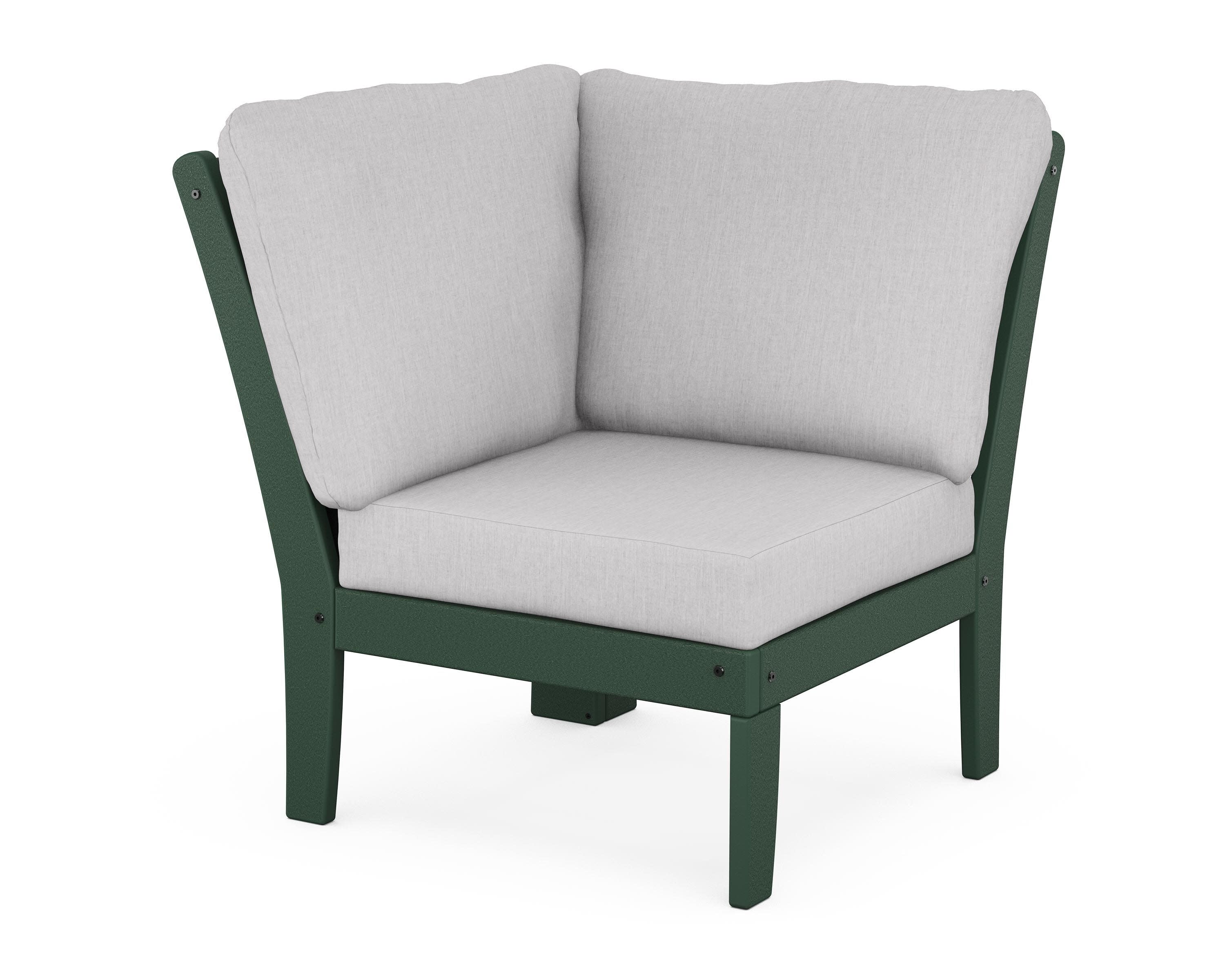 Braxton Modular Corner Chair in Green / Granite