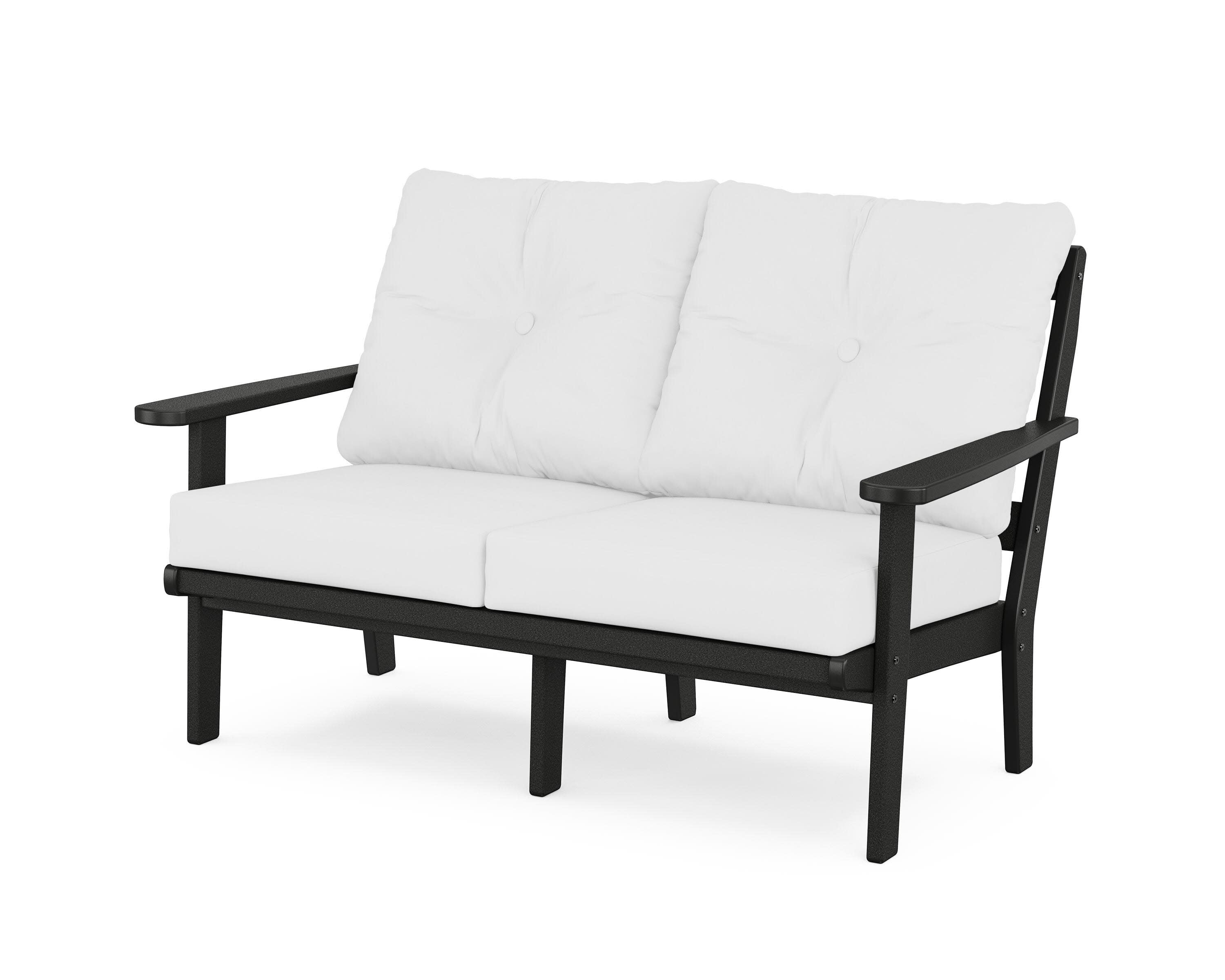 Mission Deep SeatingLoveseat in Black / Natural