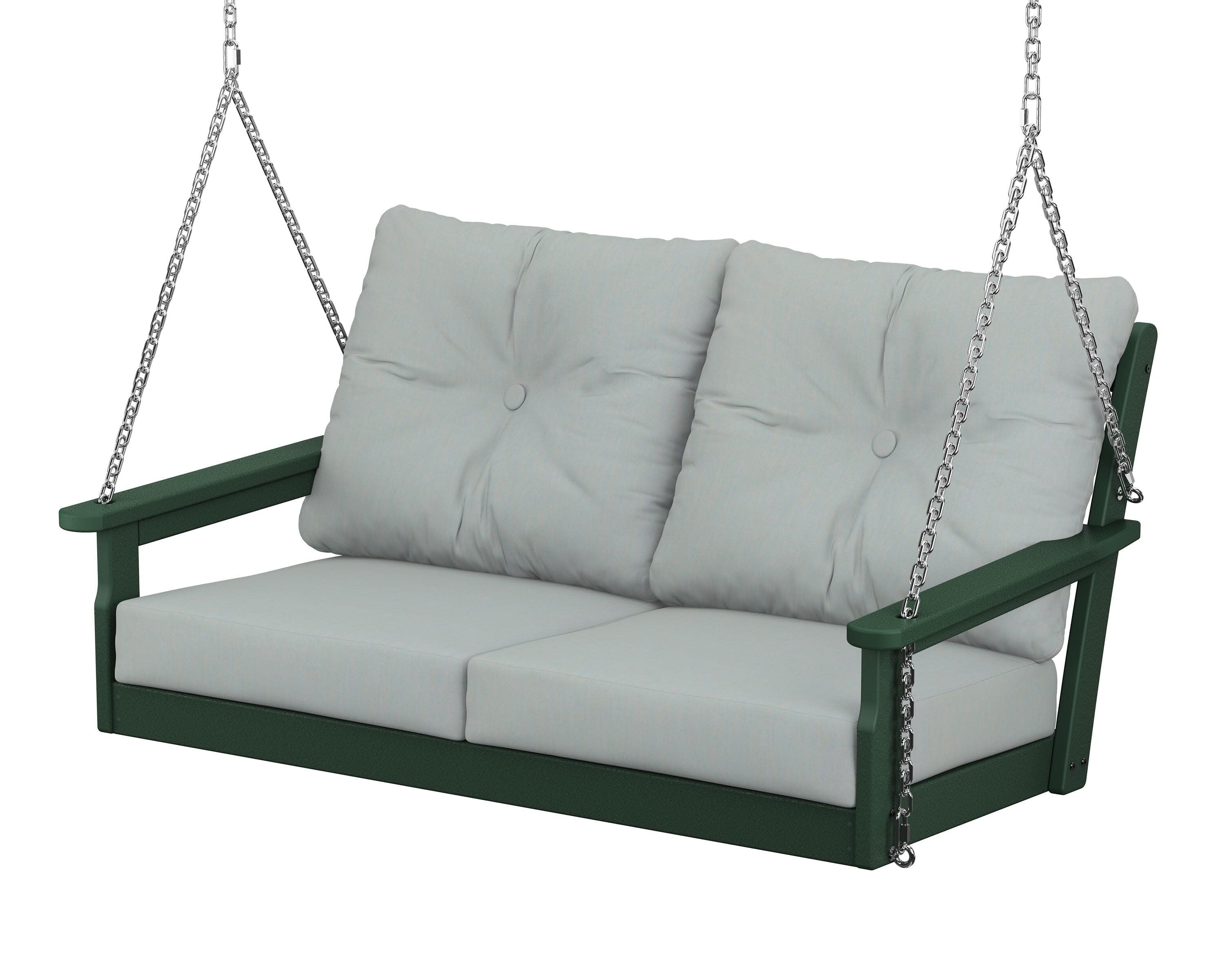 Vineyard Deep Seating Swing in Green / Spa