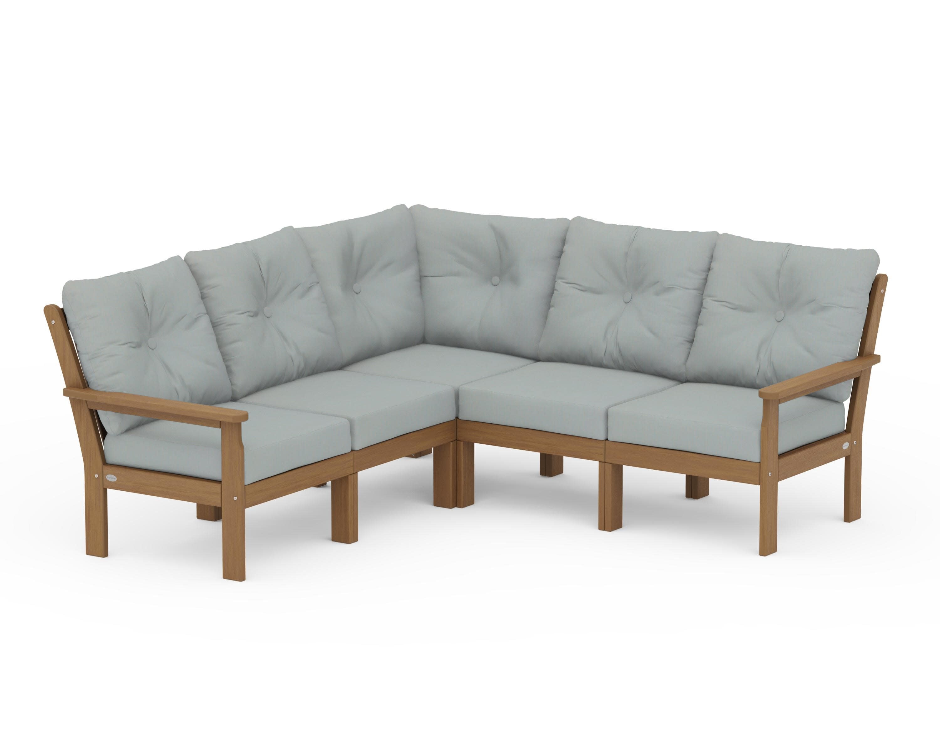 Vineyard 5-Piece Sectional in Natural / Spa