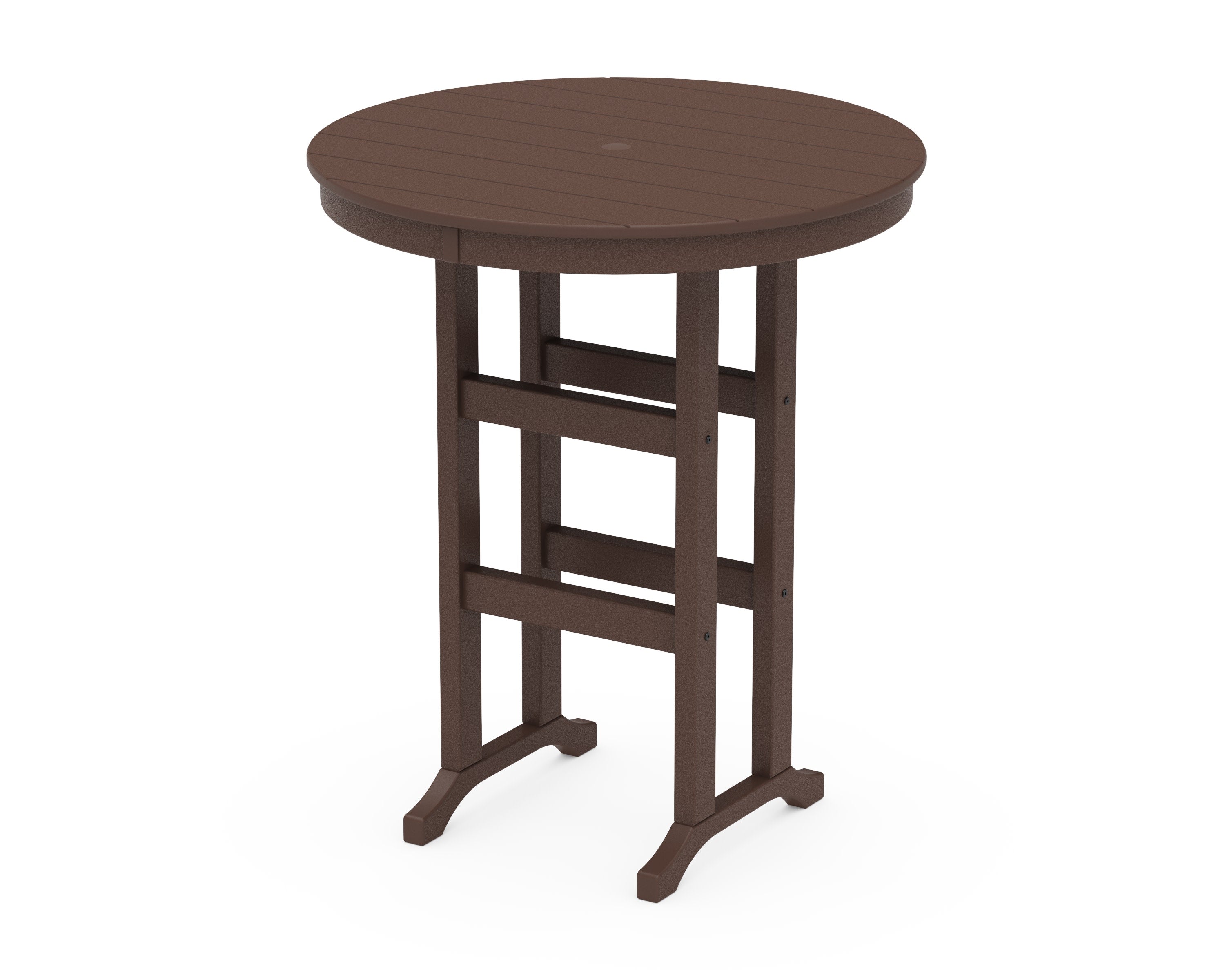 36" Round Farmhouse Bar Table in Mahogany