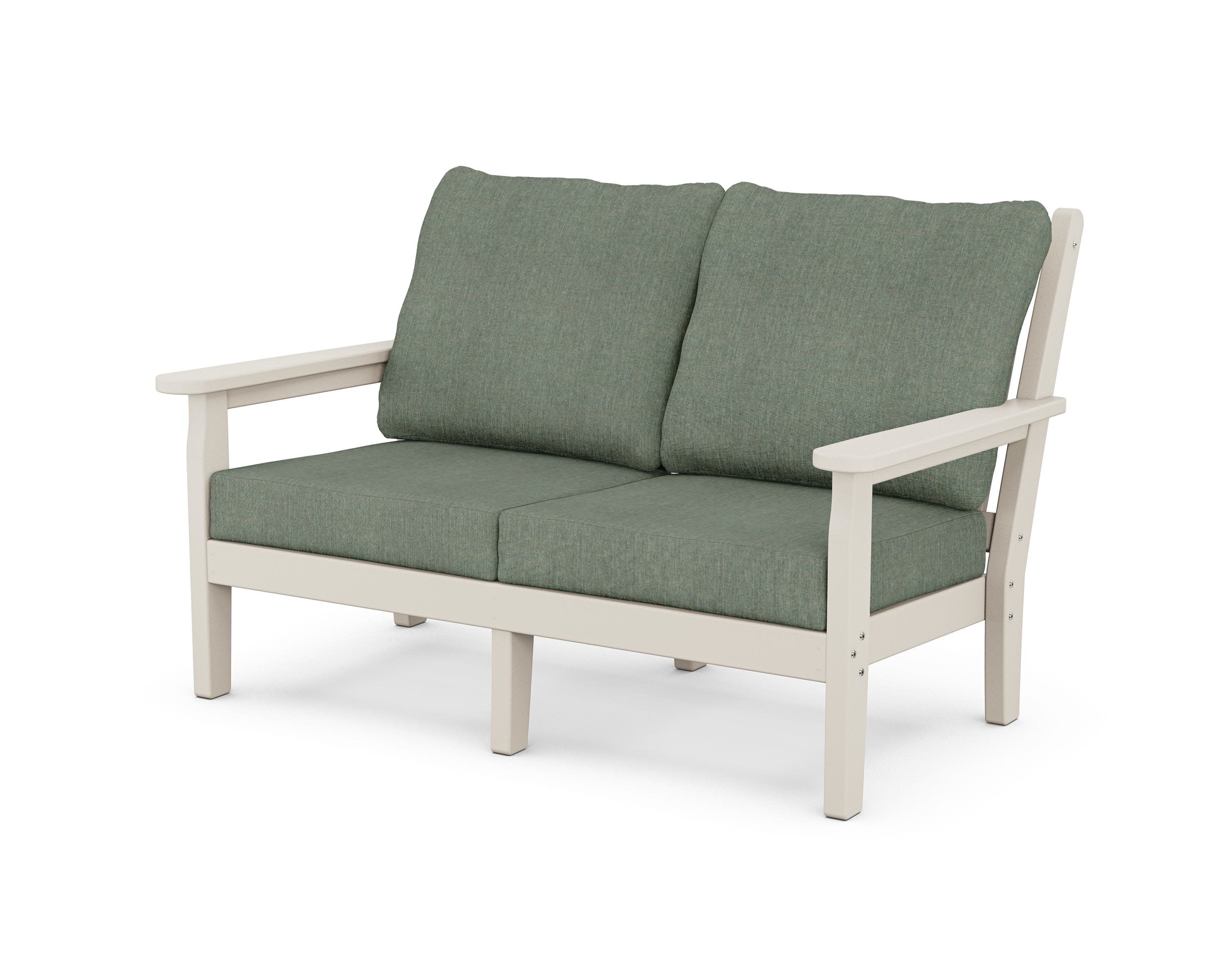 Chippendale Deep Seating Loveseat in Sand / Cast Sage