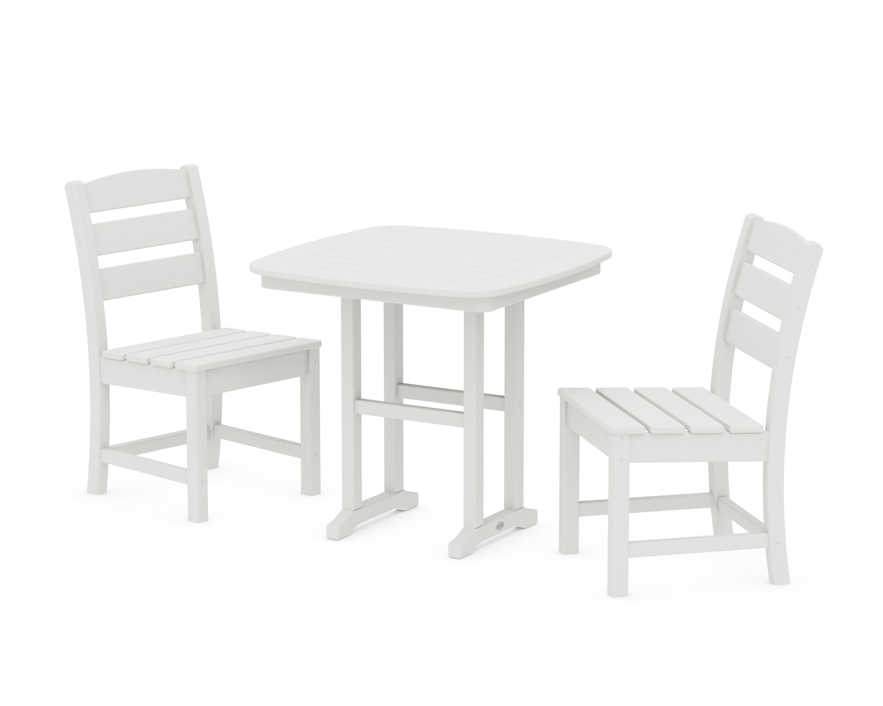 Lakeside Side Chair 3-Piece Dining Set in Vintage White