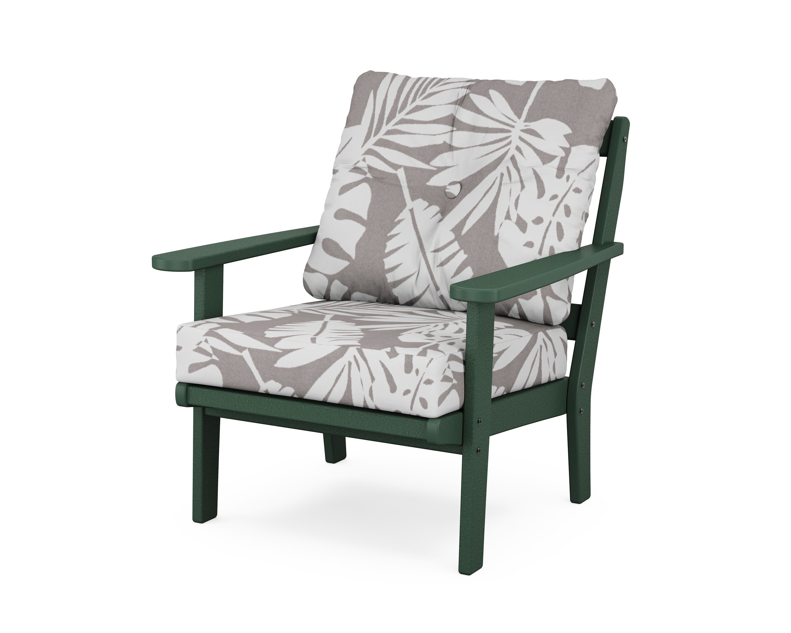 Mission Deep Seating Chair in Green / Leaf Grey Mist
