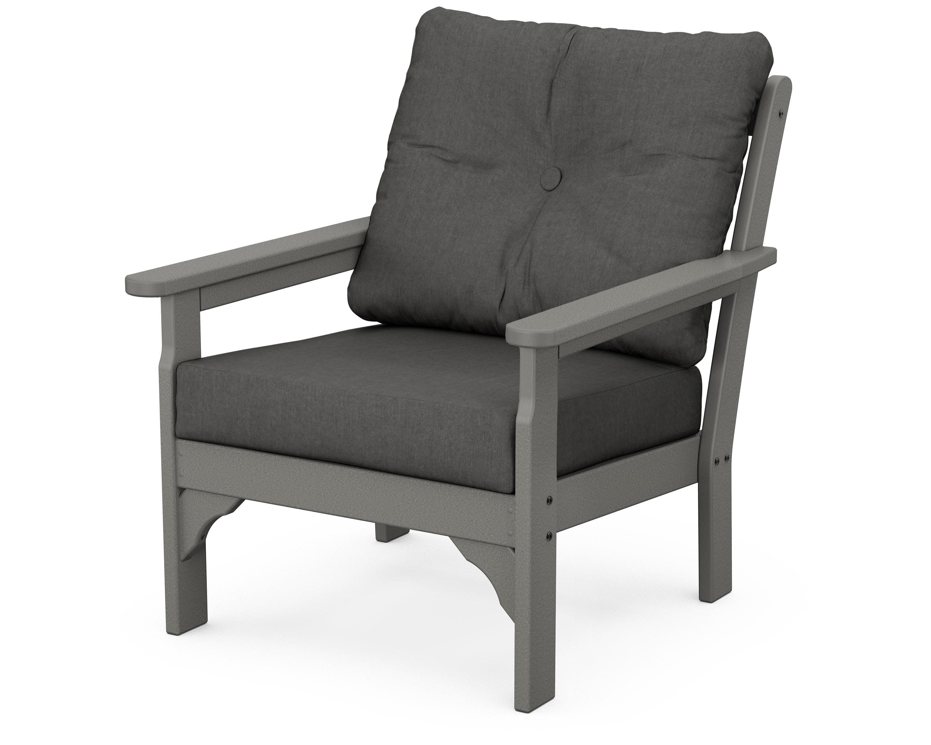 Vineyard Deep Seating Chair in Slate Grey / Spectrum Carbon