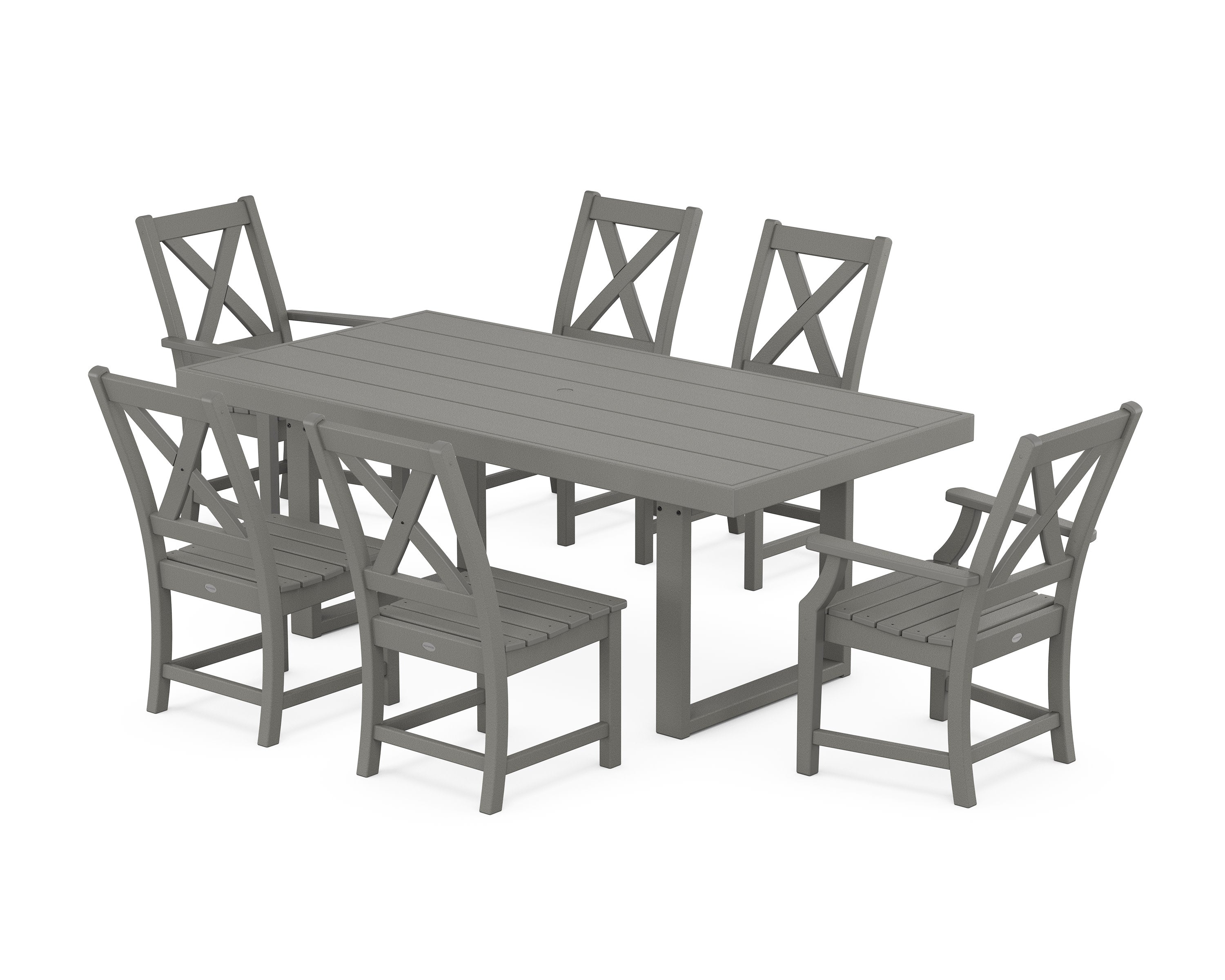 Braxton 7-Piece Dining Set in Slate Grey